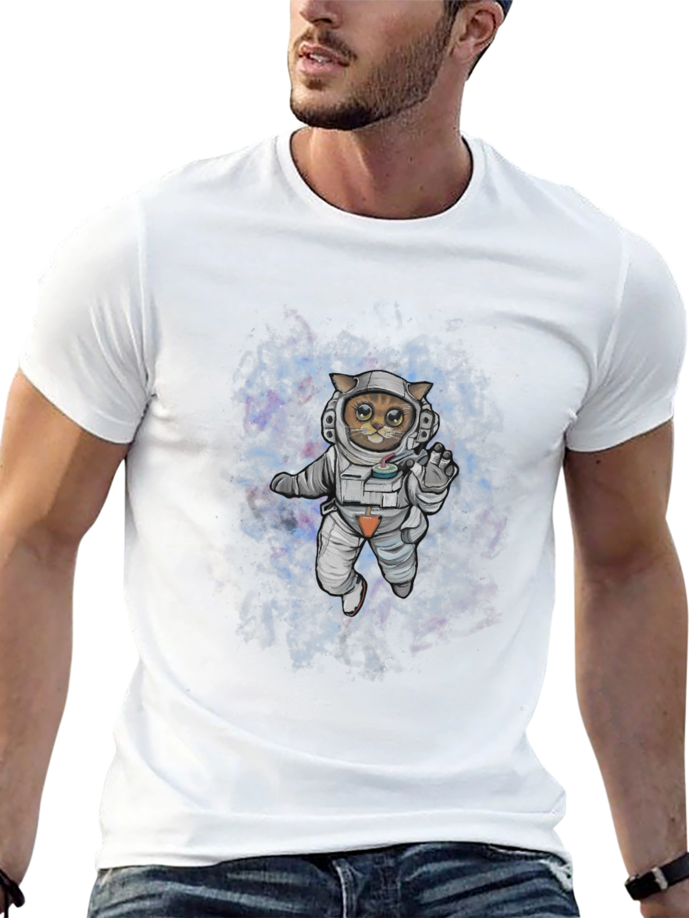 Astronaut Cat T-Shirt - Space Explorer Tee