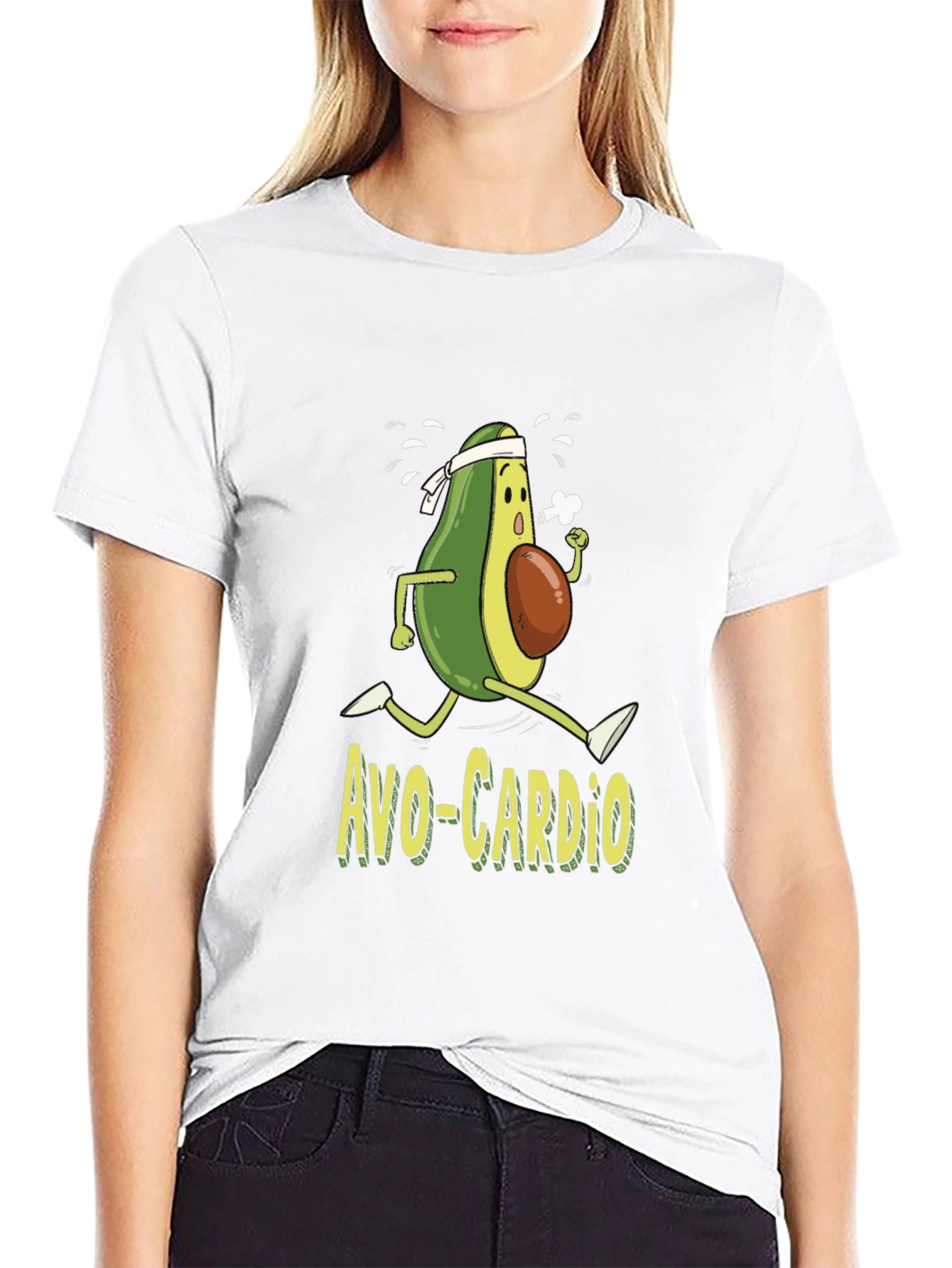 Avo-Cardio T-Shirt Funny Avocado Running Workout Tee