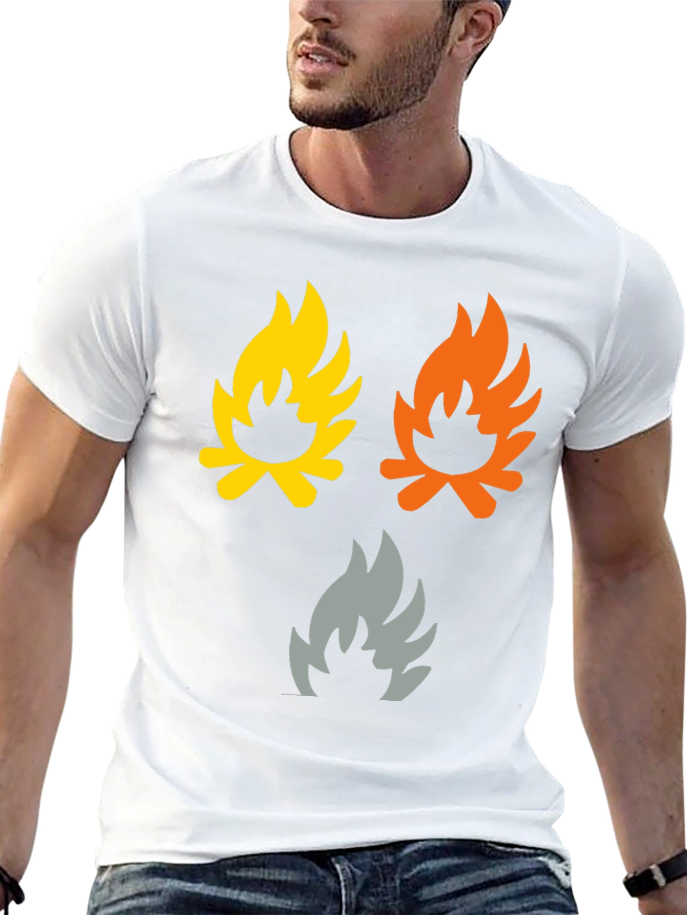Campfire Flames Graphic Tee - Soft Cotton Shirt