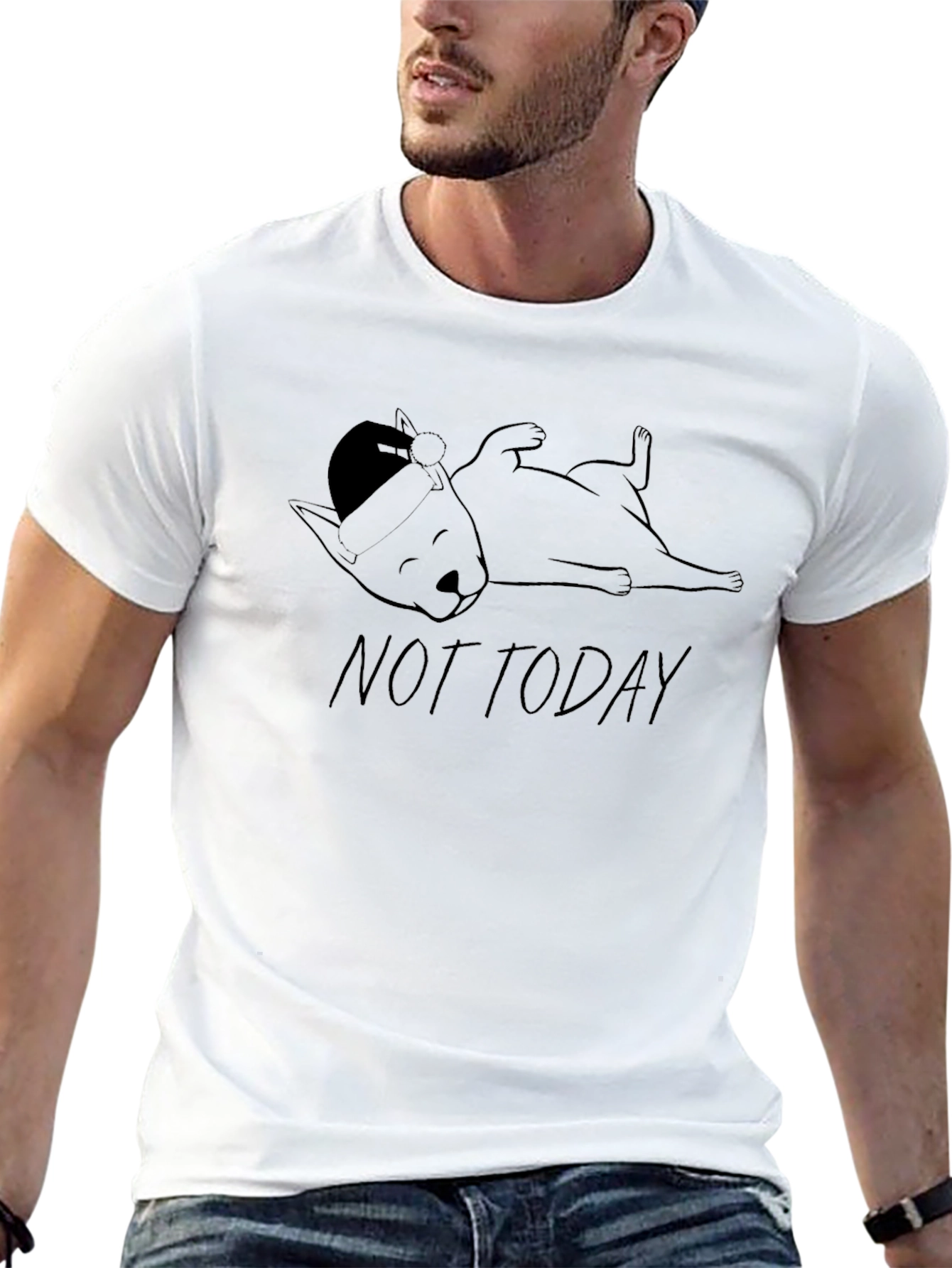 Not Today Sloth Tee - Relaxed Fit Black T-Shirt