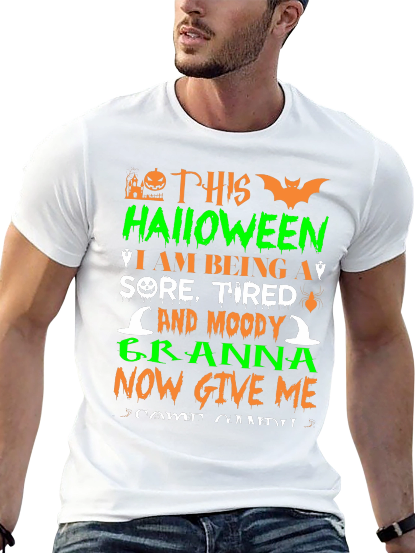 Halloween Granna T-Shirt - Sore Tired and Moody!