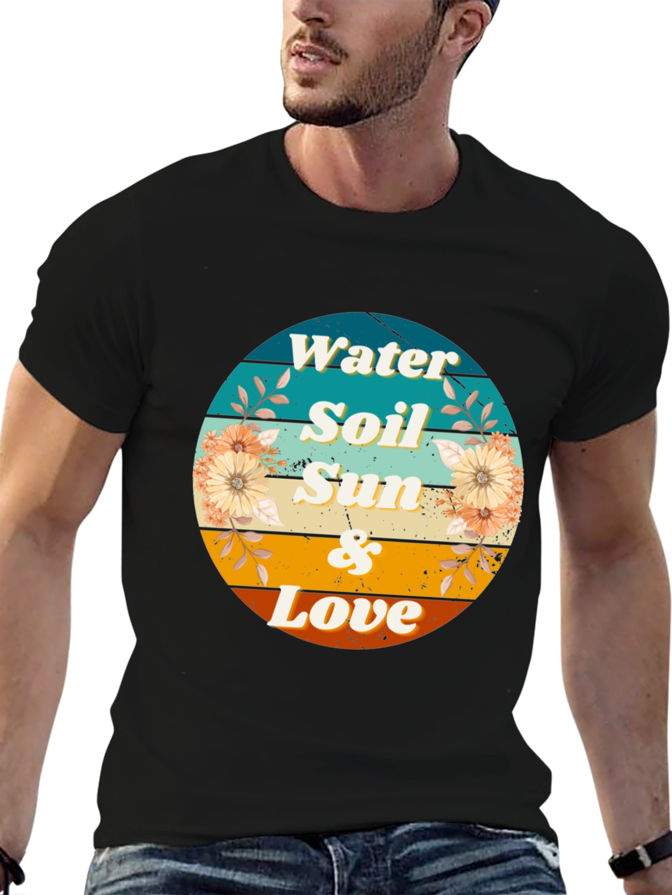 Water Soil Sun and Love Graphic T-Shirt