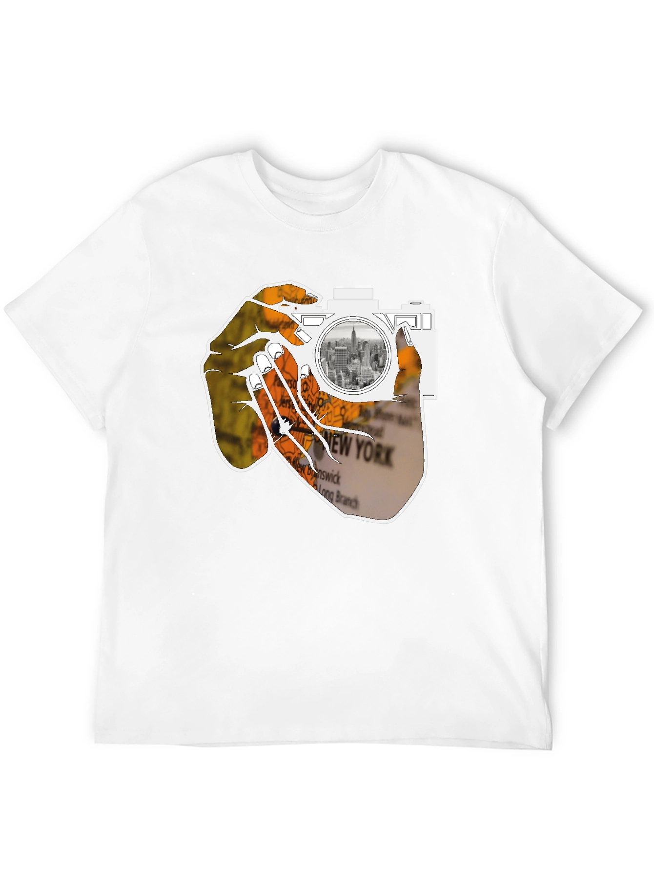 NYC Map Camera T-Shirt