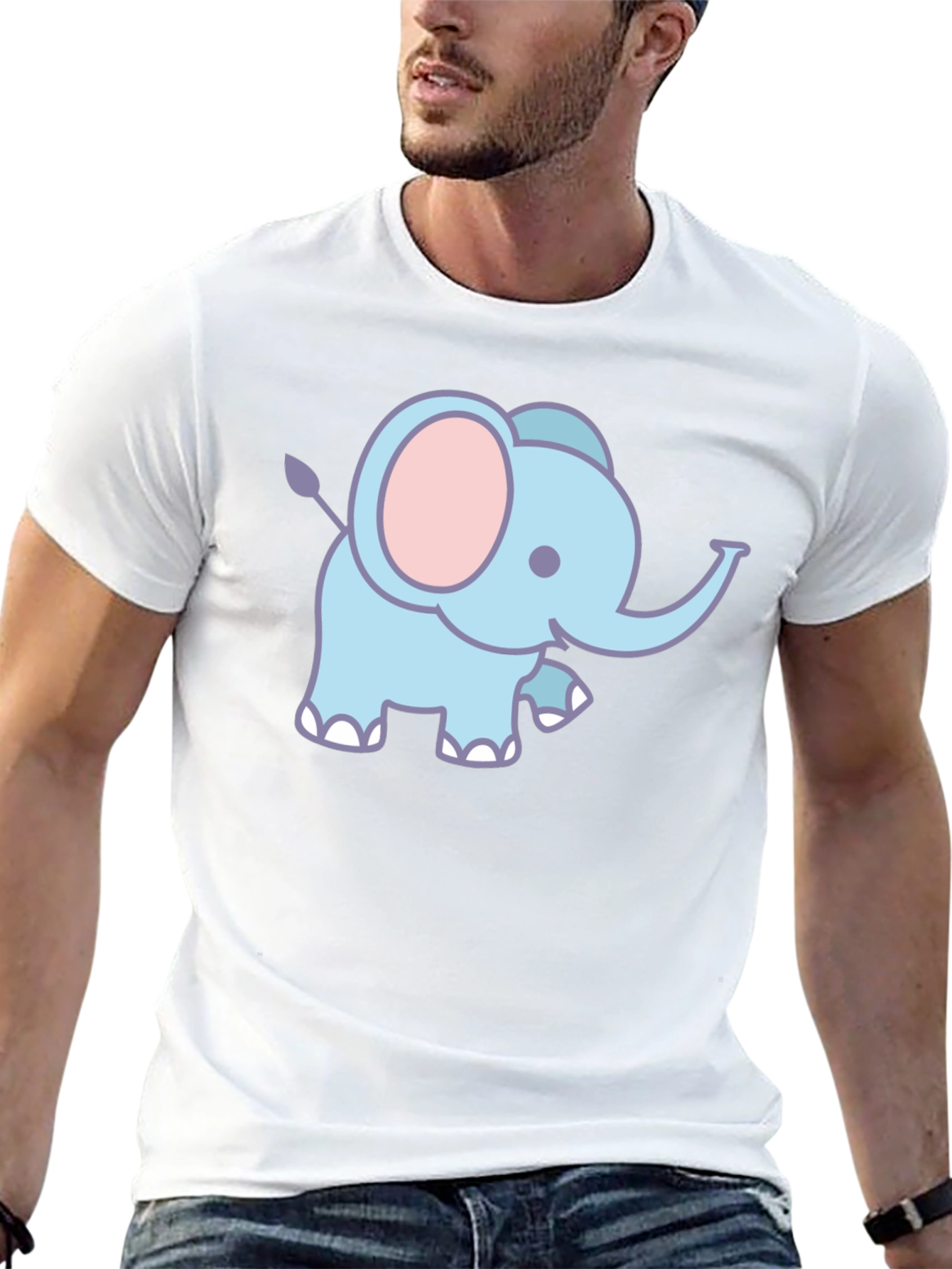 Cute Elephant Graphic T-Shirt - Soft Cotton Blend