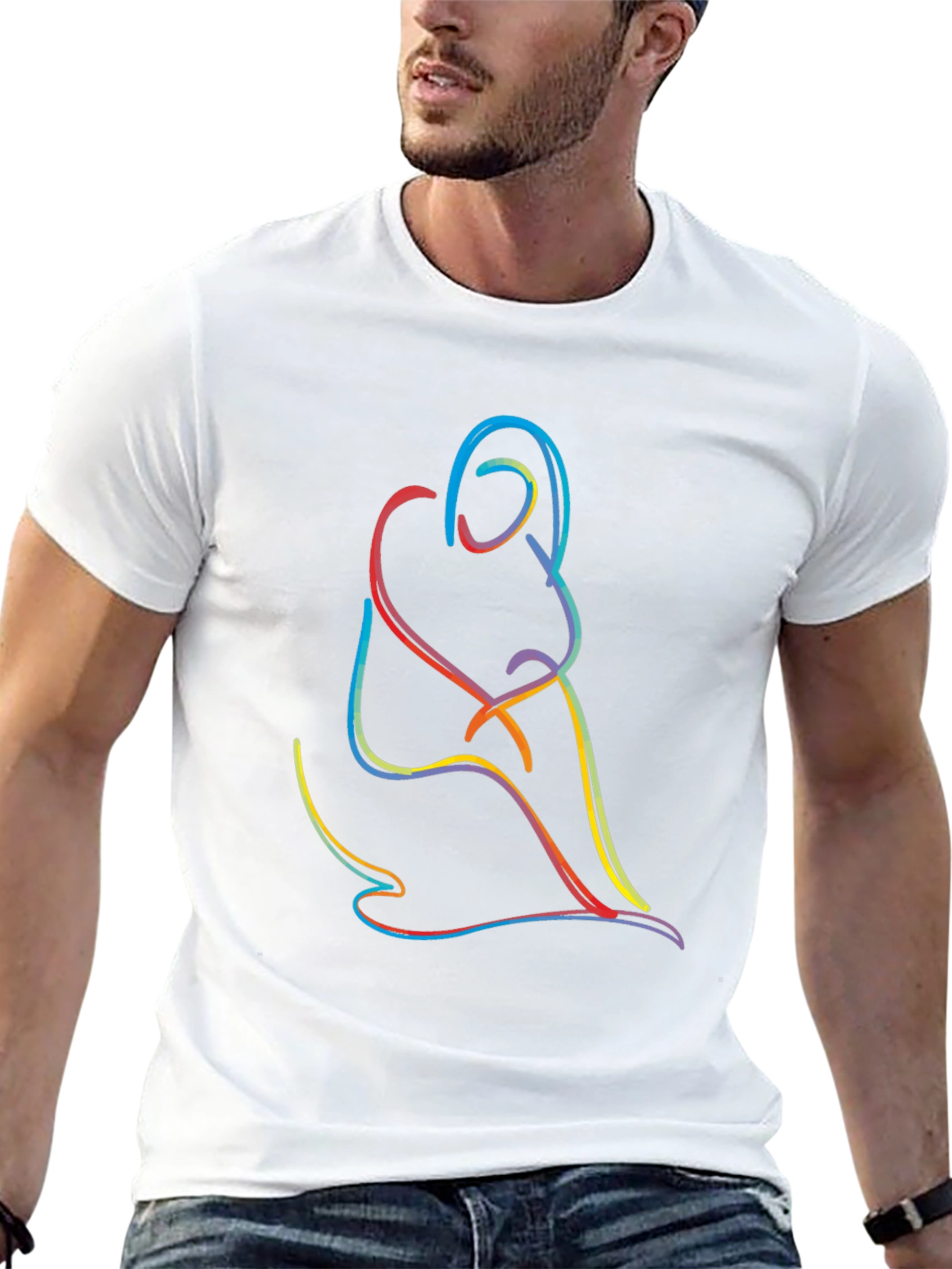 Abstract Line Art Tee - Modern Graphic T-Shirt