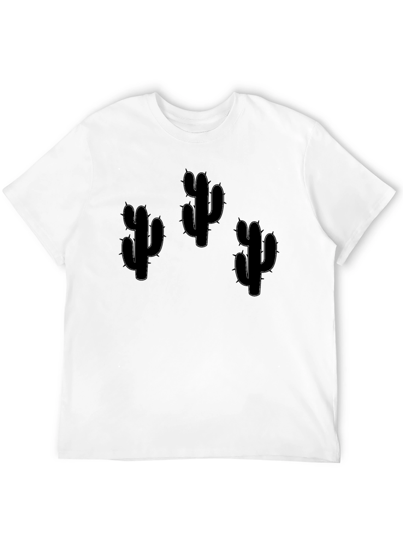 Cactus Print Crew Neck T-Shirt