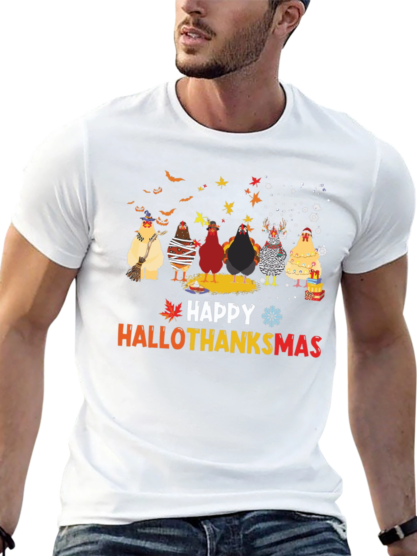 Happy Hallothanksmas Chicken T-Shirt