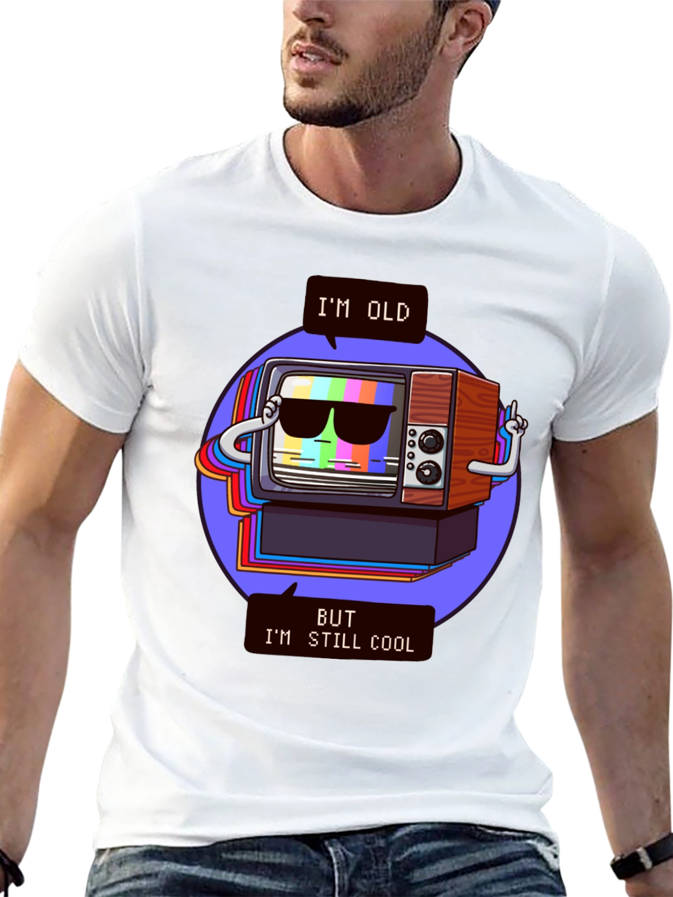 Cool Retro TV Graphic T-Shirt
