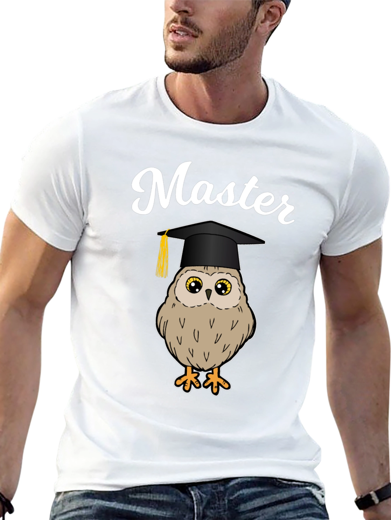 Master Owl Graduation T-Shirt - Black