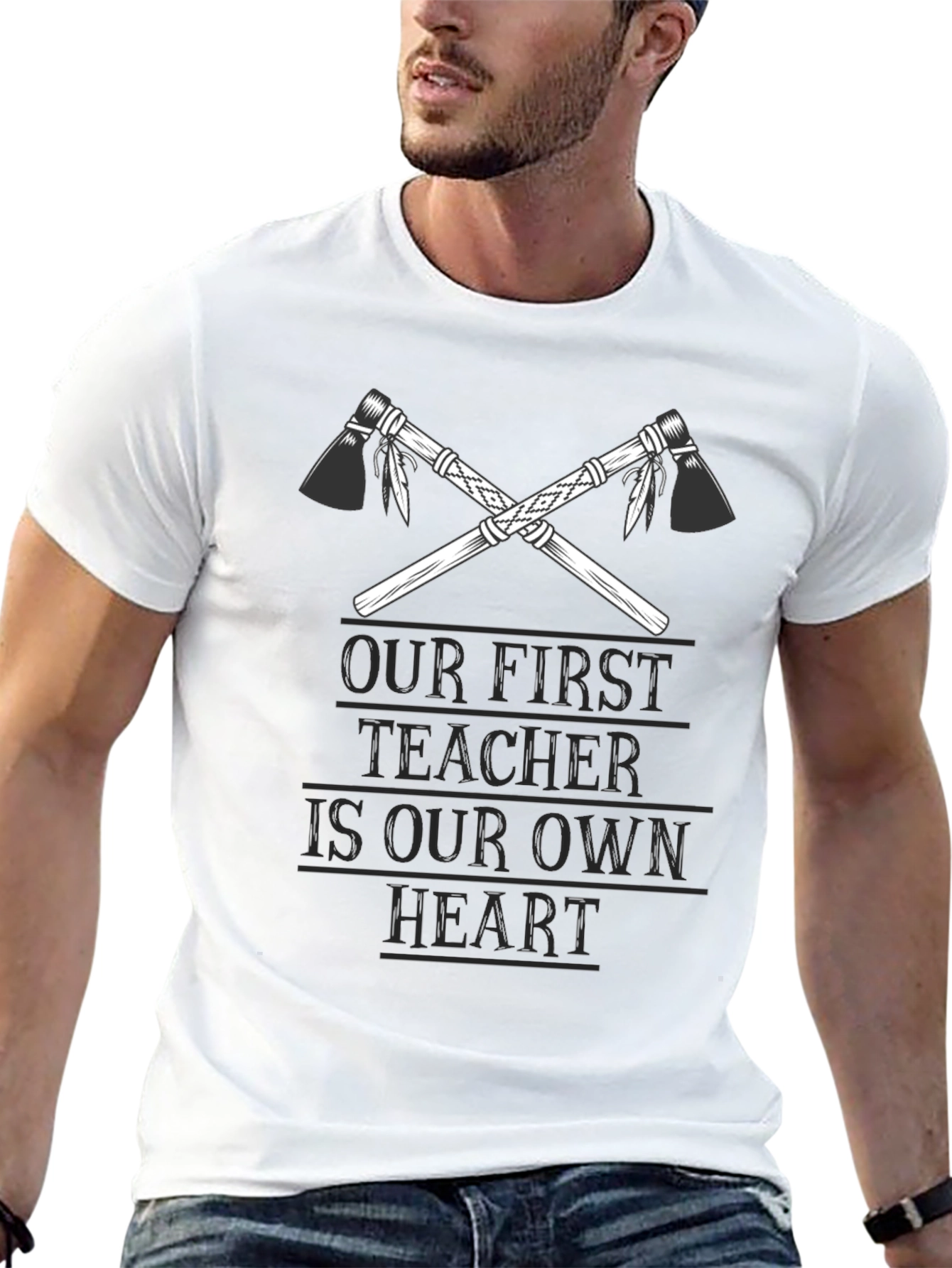 Our First Teacher Heart Graphic Tee