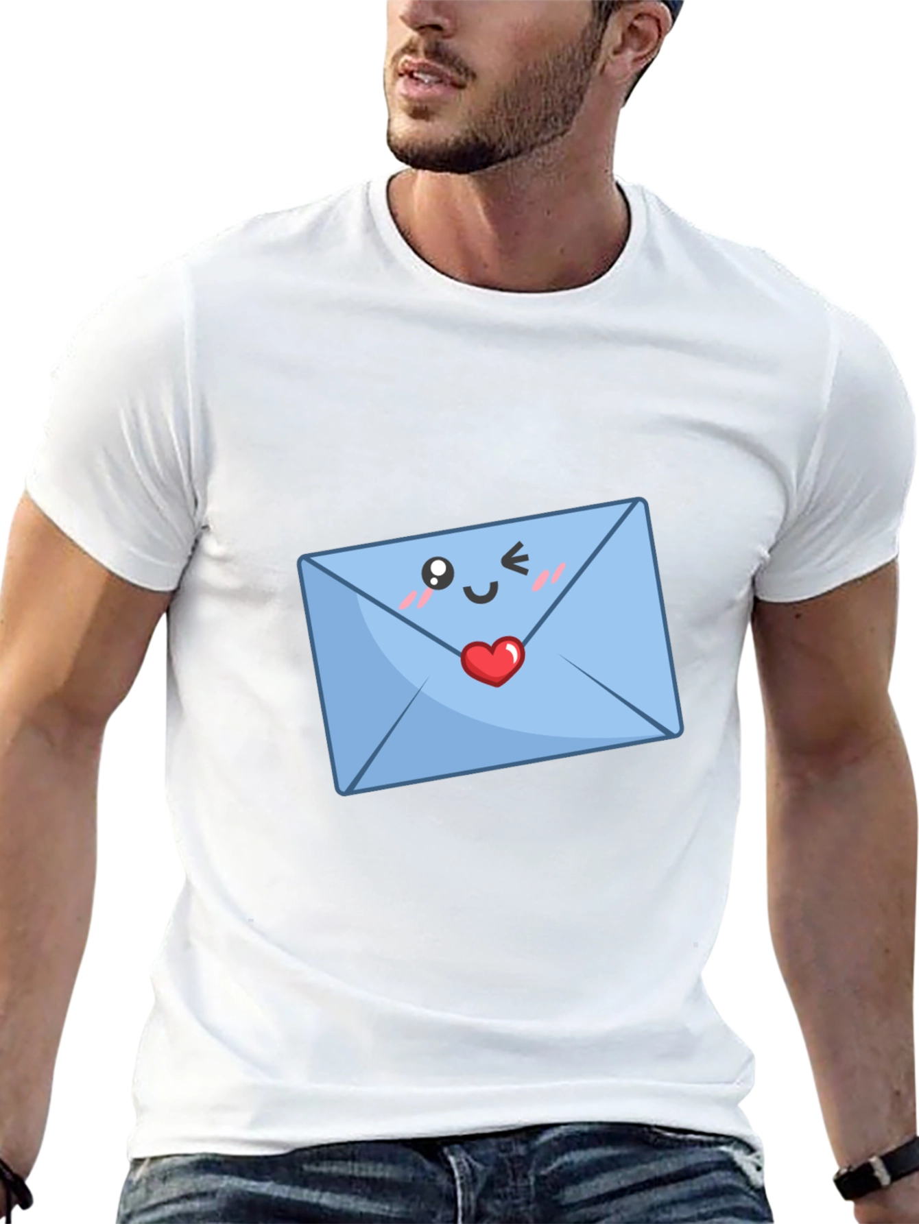 Cute Love Letter T-Shirt - Black