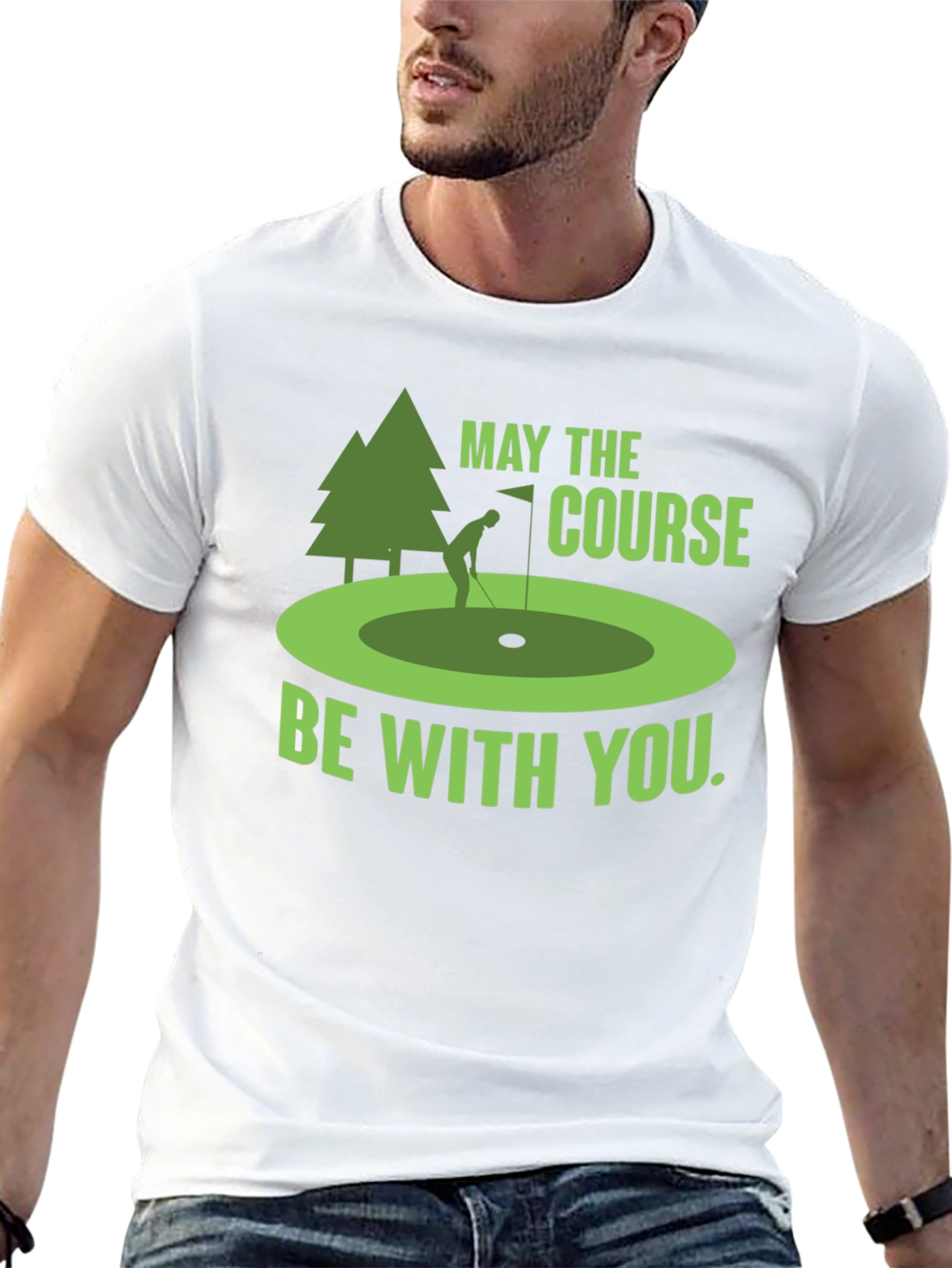 Funny Golf T-Shirt: May The Course Be With You