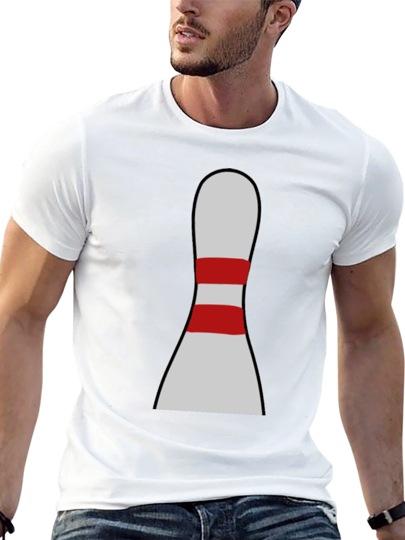 Bowling Pin Graphic Tee - Strike a Style!