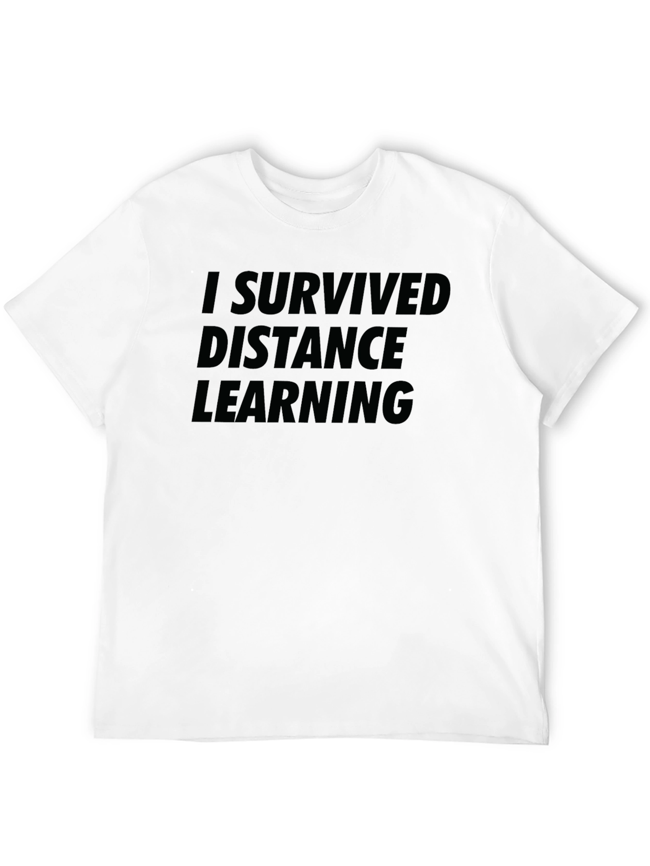 I Survived Distance Learning Black T-Shirt