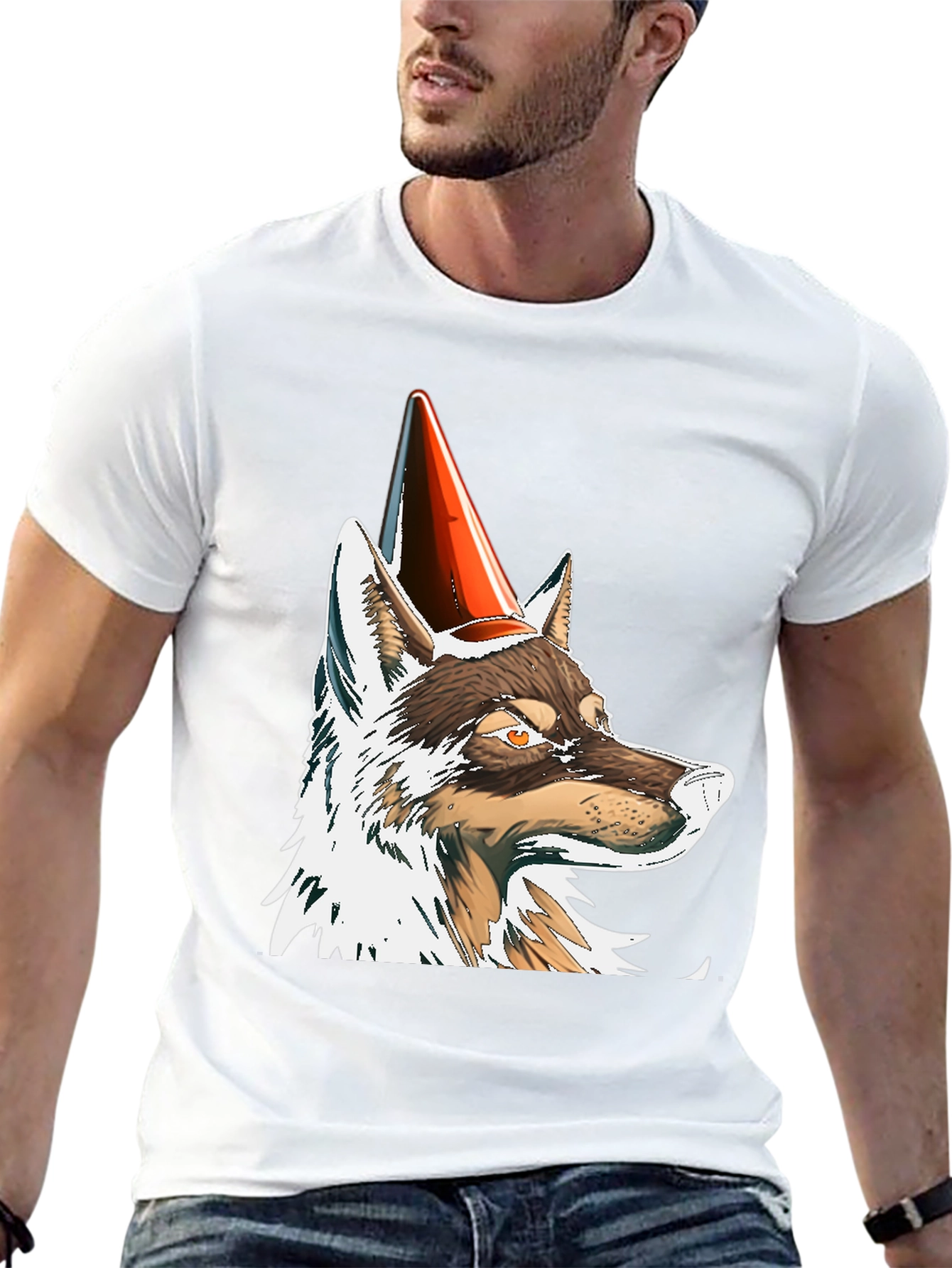 Party Wolf T-Shirt - Fun Animal Graphic Tee