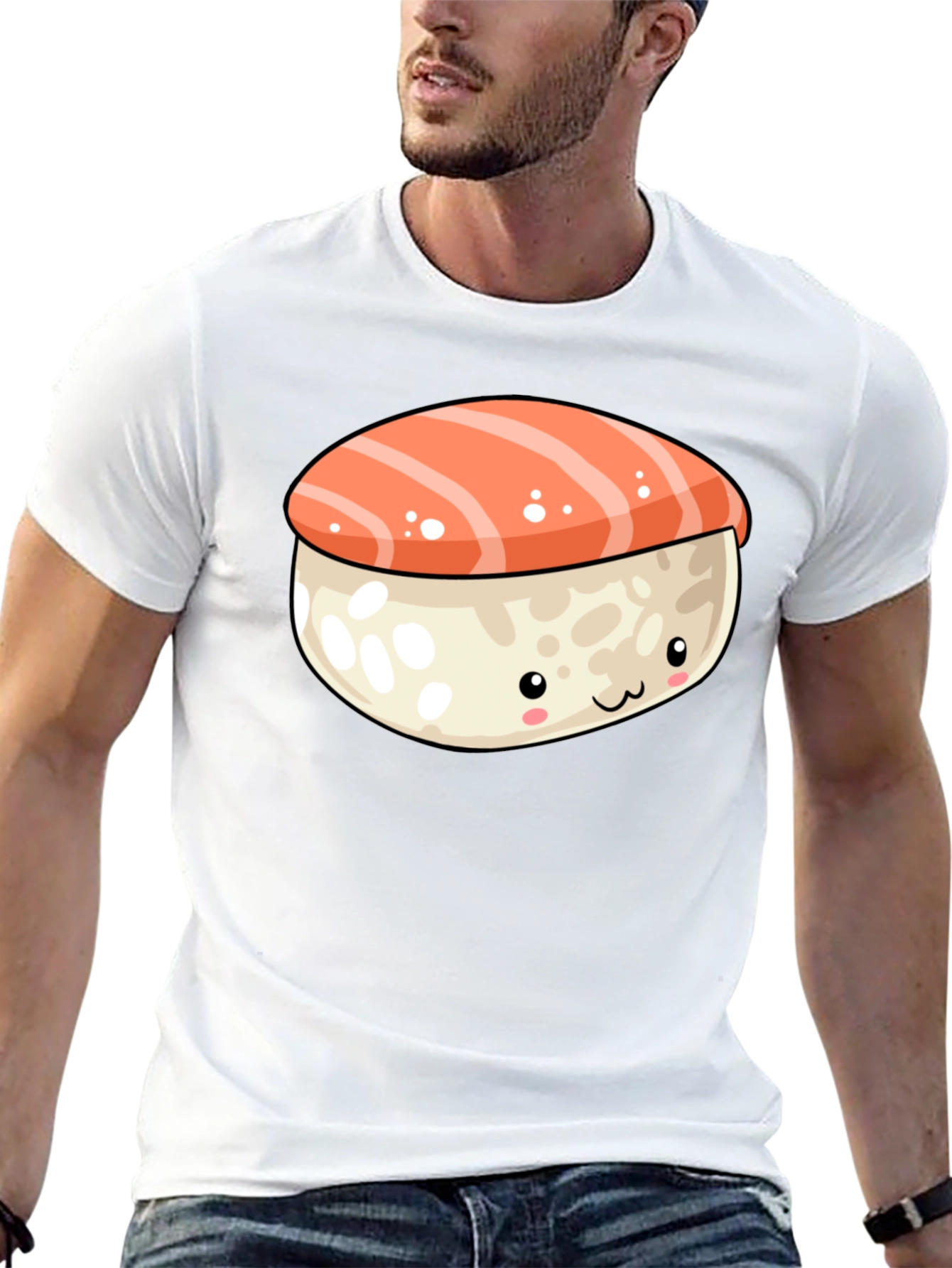 Cute Sushi Graphic Tee - Black T-Shirt