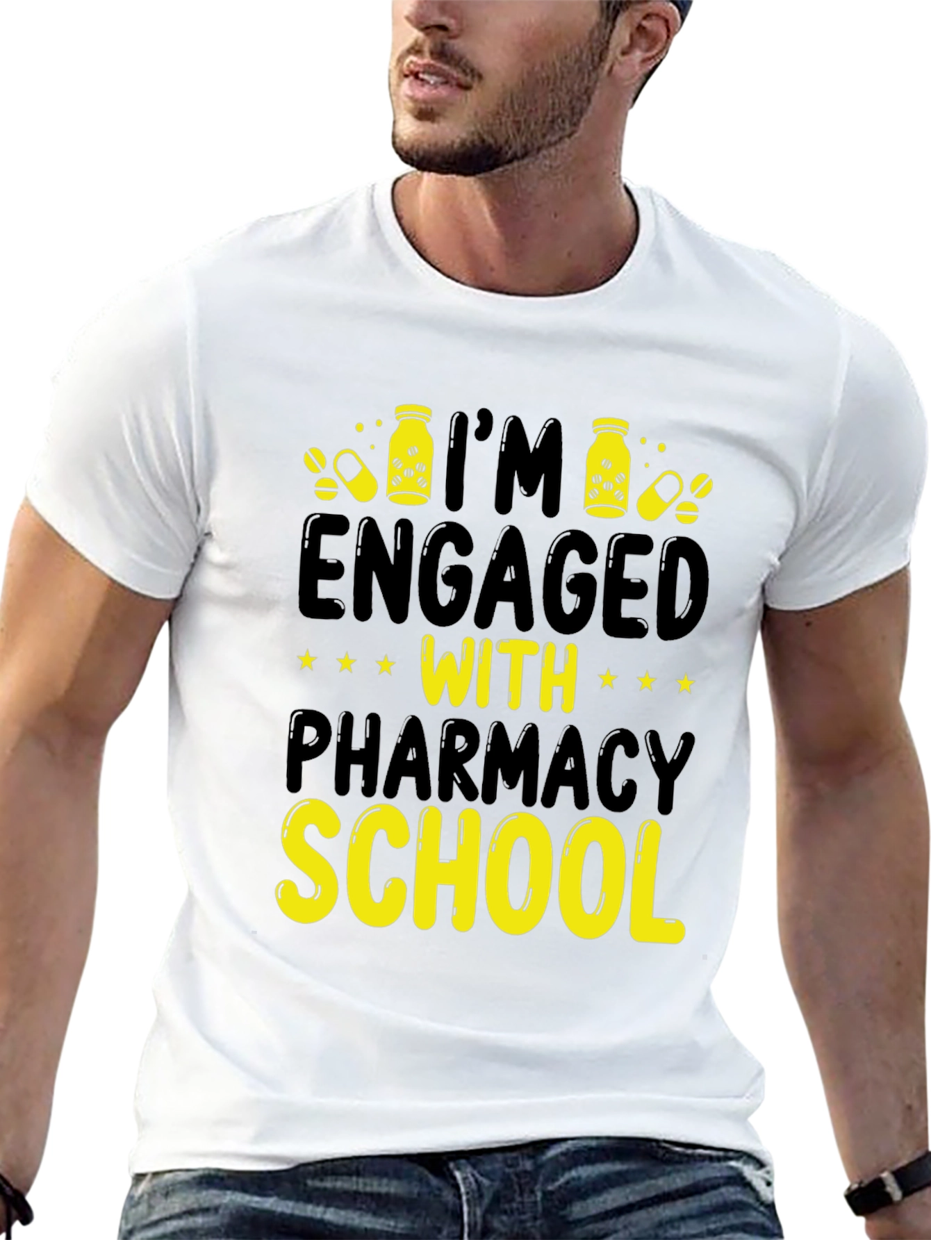 Engaged with Pharmacy School T-Shirt