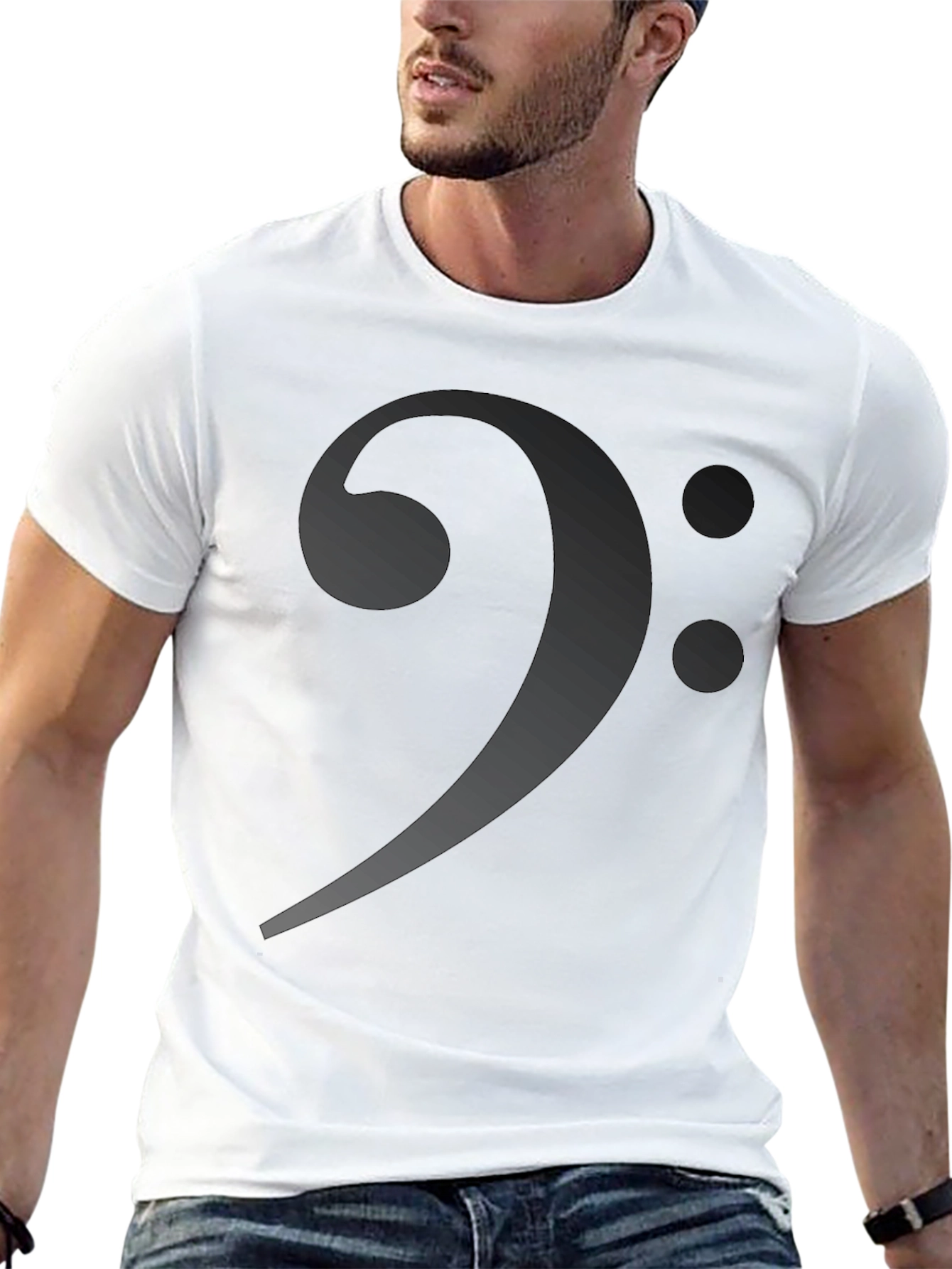 Bass Clef Graphic T-Shirt - Music Lover Tee