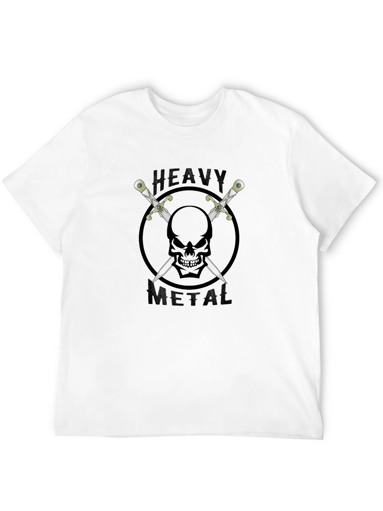 Heavy Metal Skull & Swords Graphic Tee
