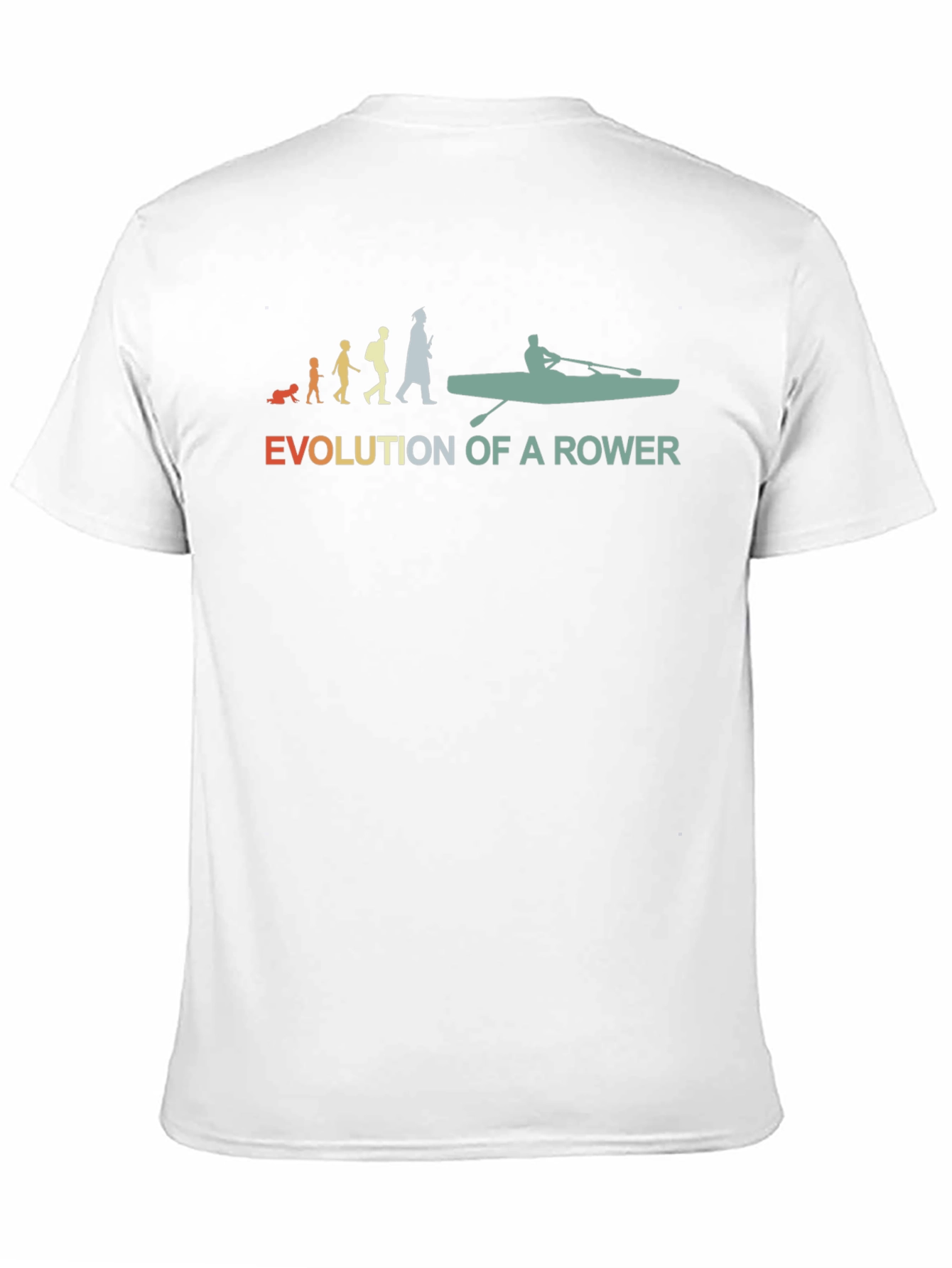 Evolution of a Rower Black T-Shirt