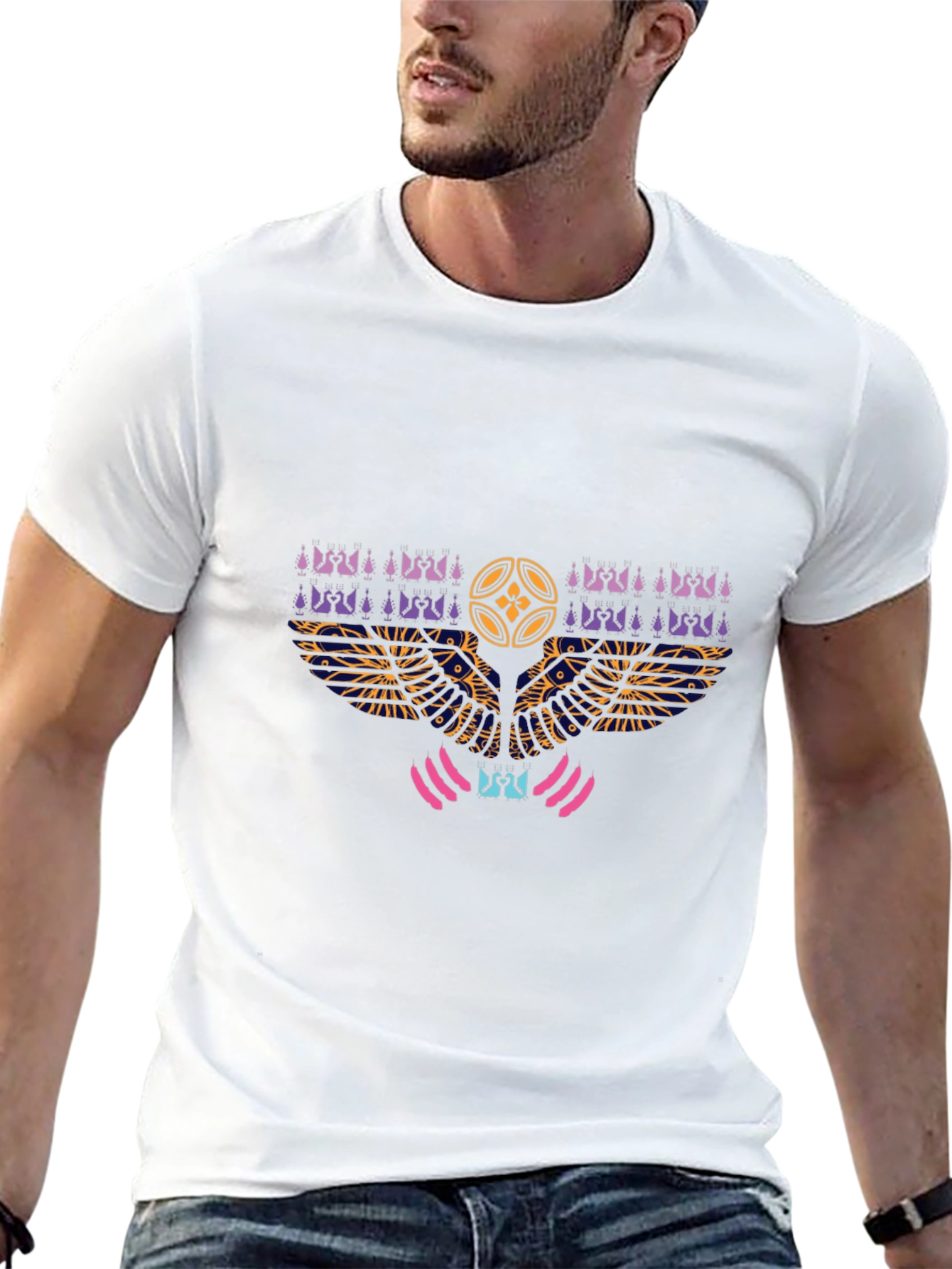 Graphic Print Crew Neck Tee