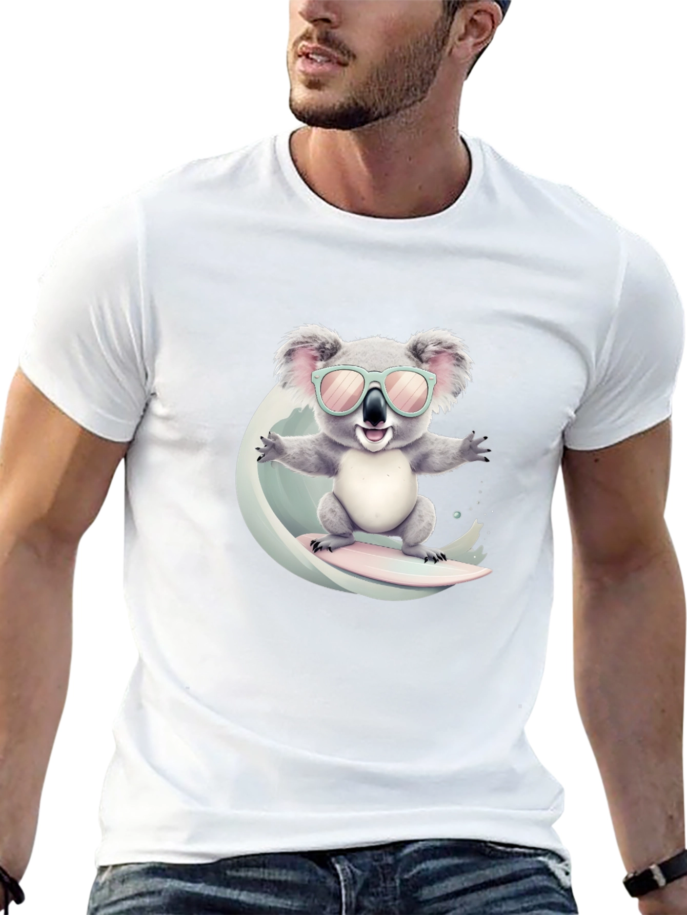 Cool Koala Surfing Graphic Tee