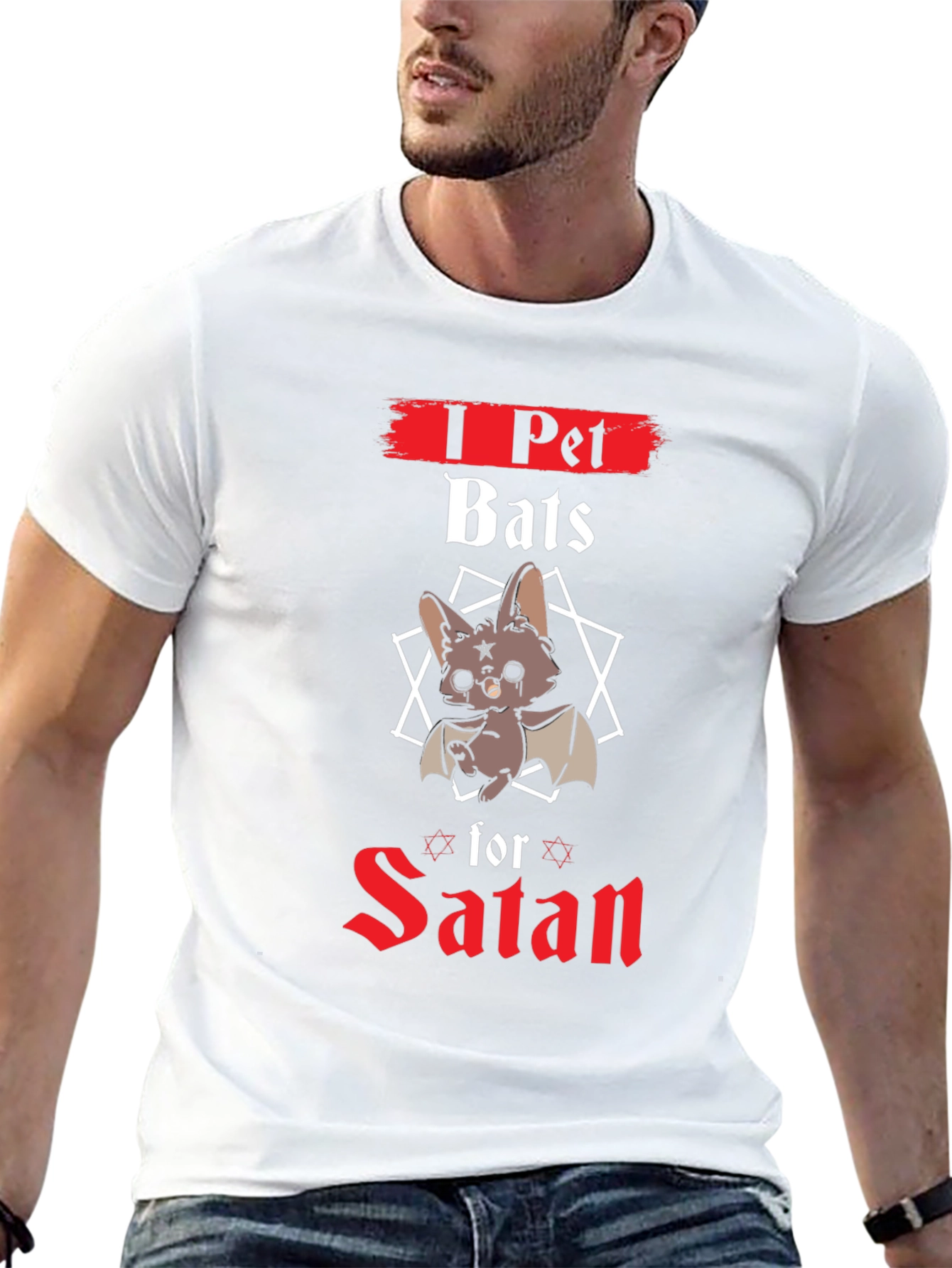 I Pet Bats for Satan Graphic Tee