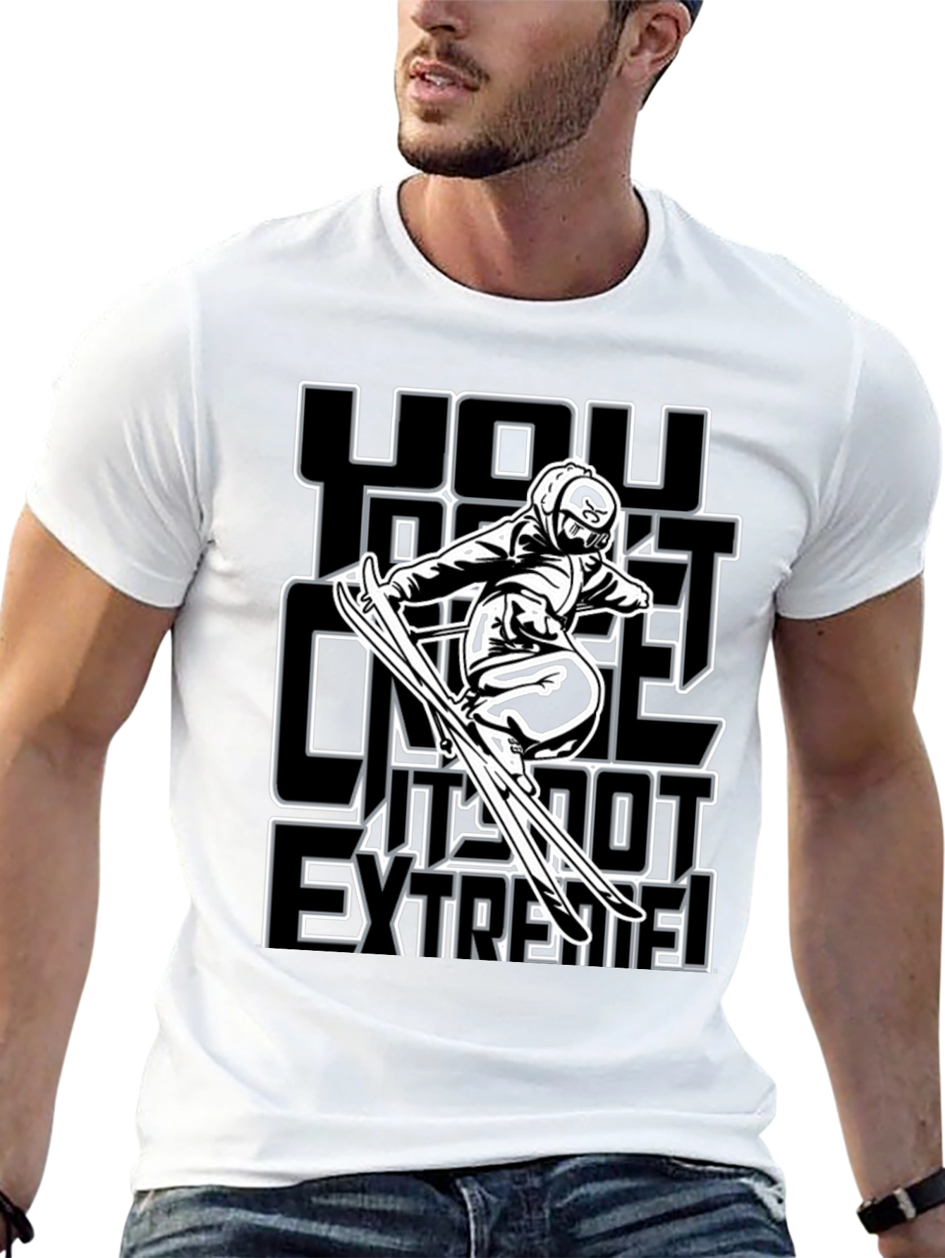 Extreme Skiing Graphic T-Shirt