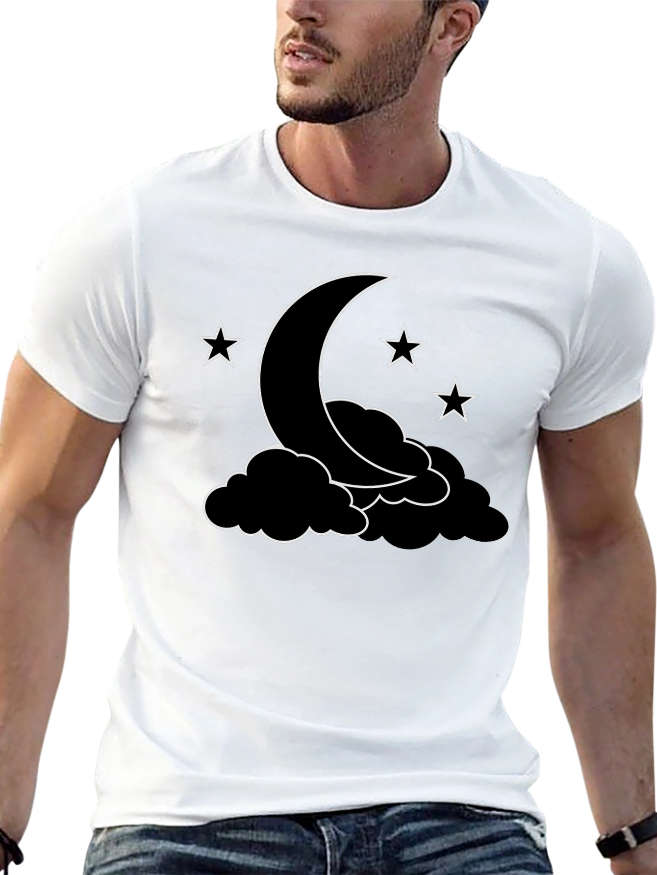 Moon and Stars Graphic T-Shirt
