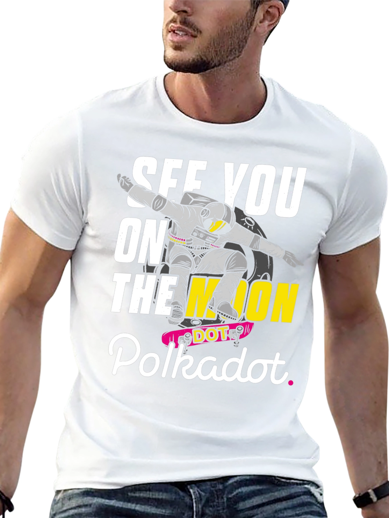 Polkadot See You On The Moon Astronaut T-Shirt
