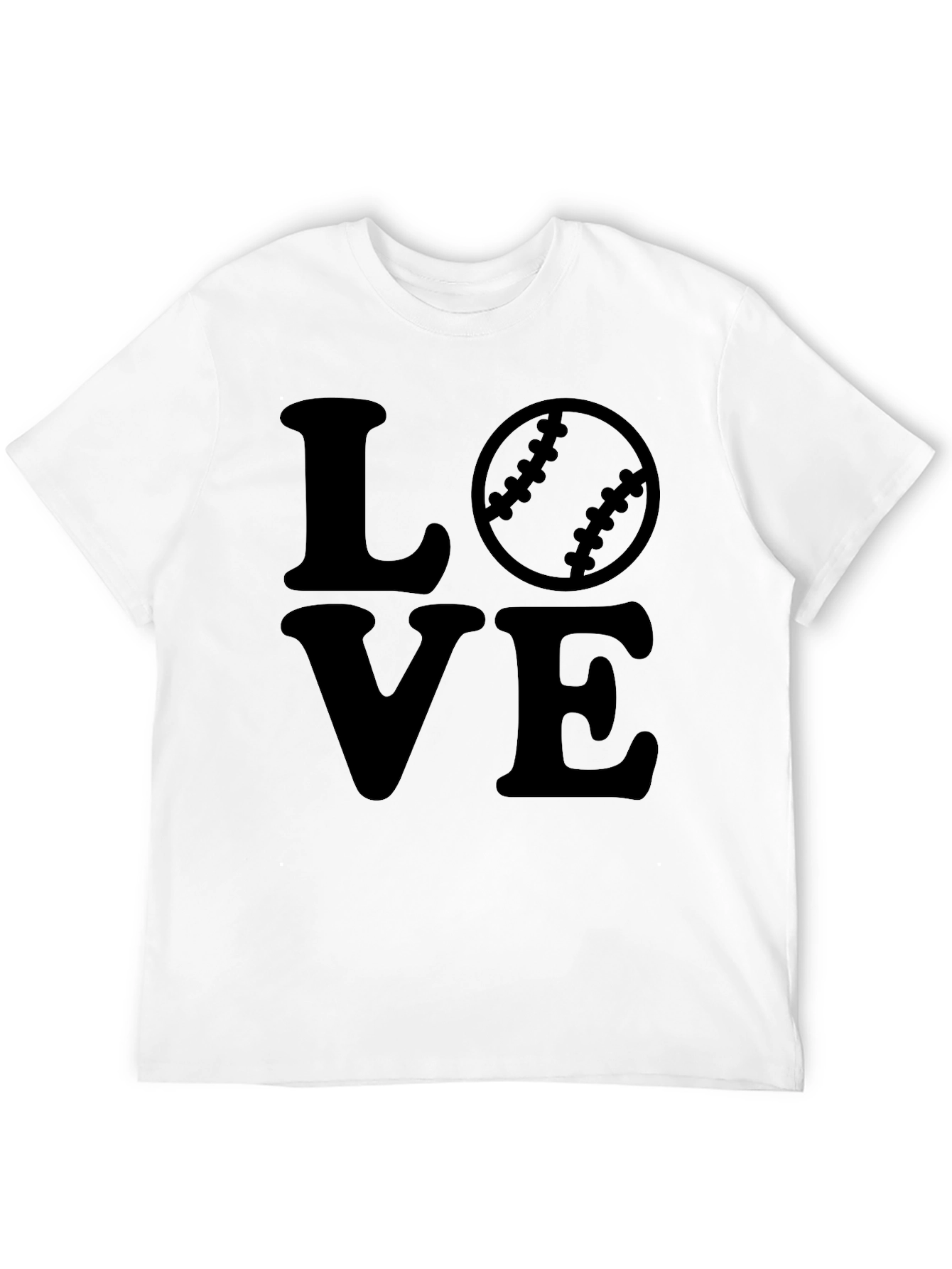 Love Baseball Graphic Tee - Black Casual Shirt