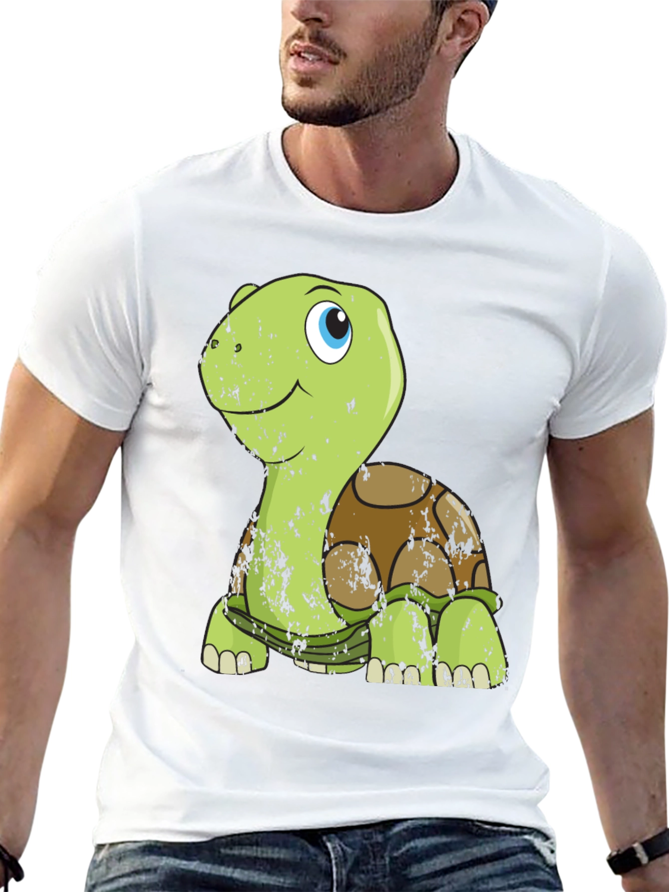 Cartoon Turtle Graphic Tee - Fun & Unique