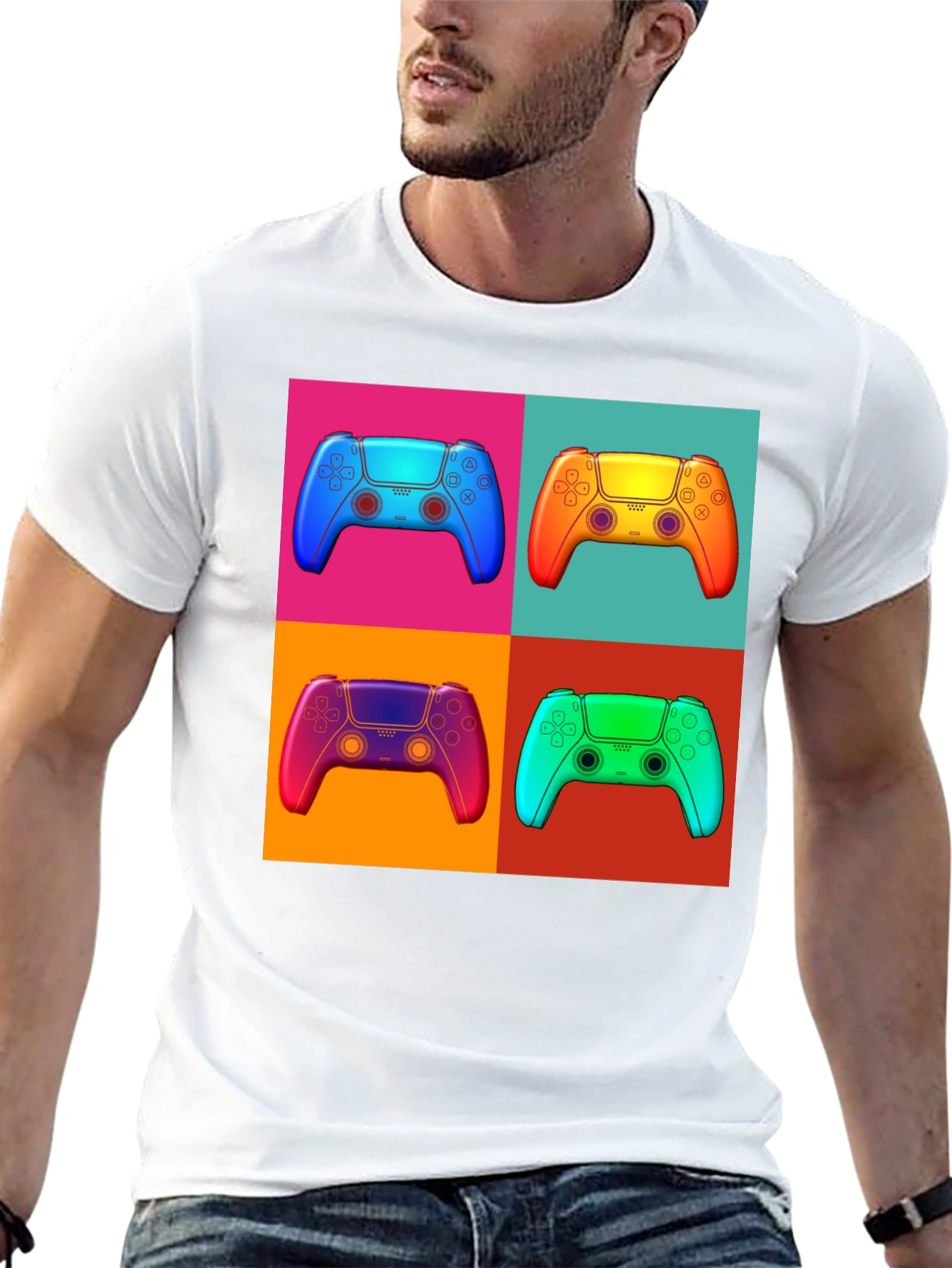 Retro Game Controller T-Shirt - Pop Art Gamer Tee
