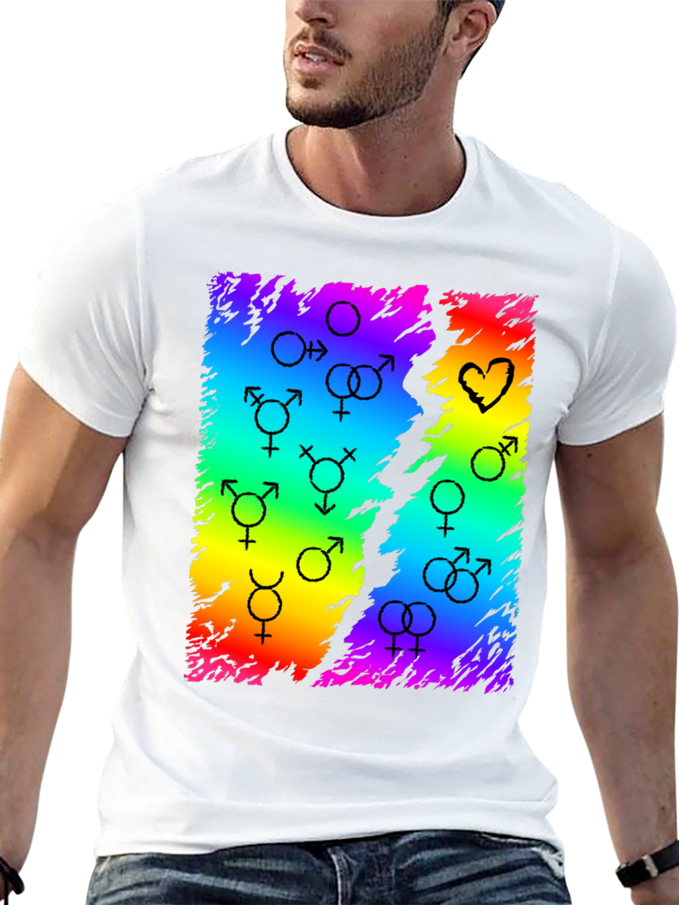 Rainbow Pride Symbol Graphic Tee