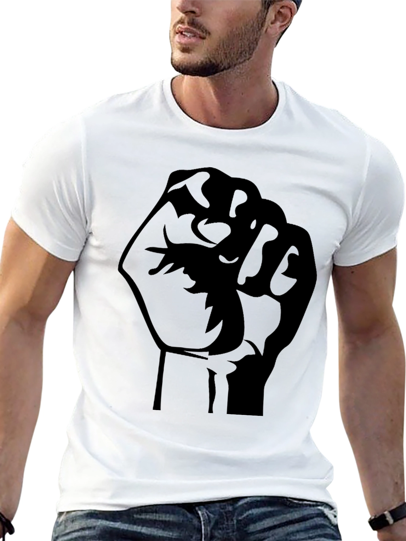 Black Power Fist Graphic T-Shirt - Stylish Protest Tee