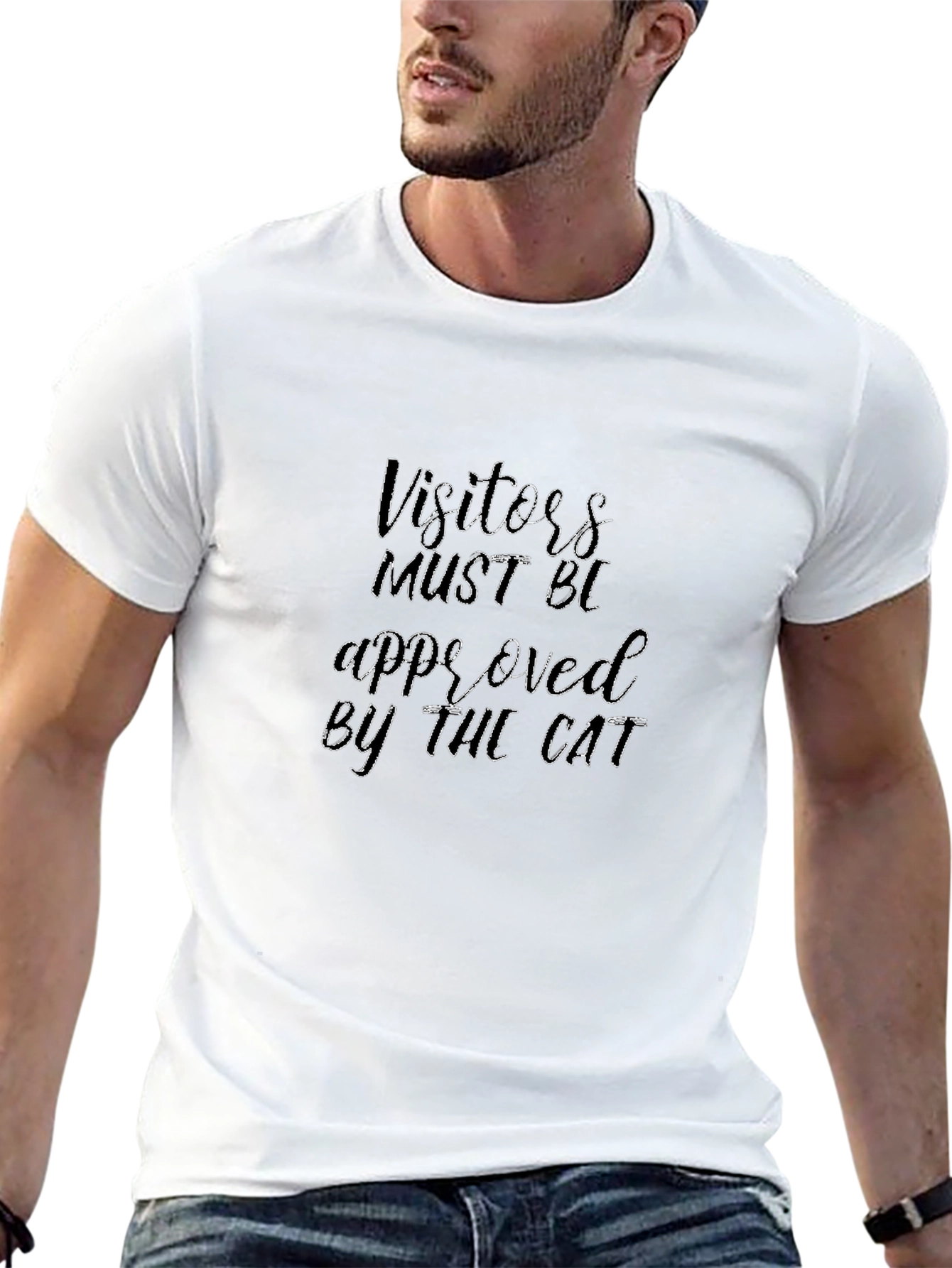 Visitors Must Be Approved by The Cat T-Shirt