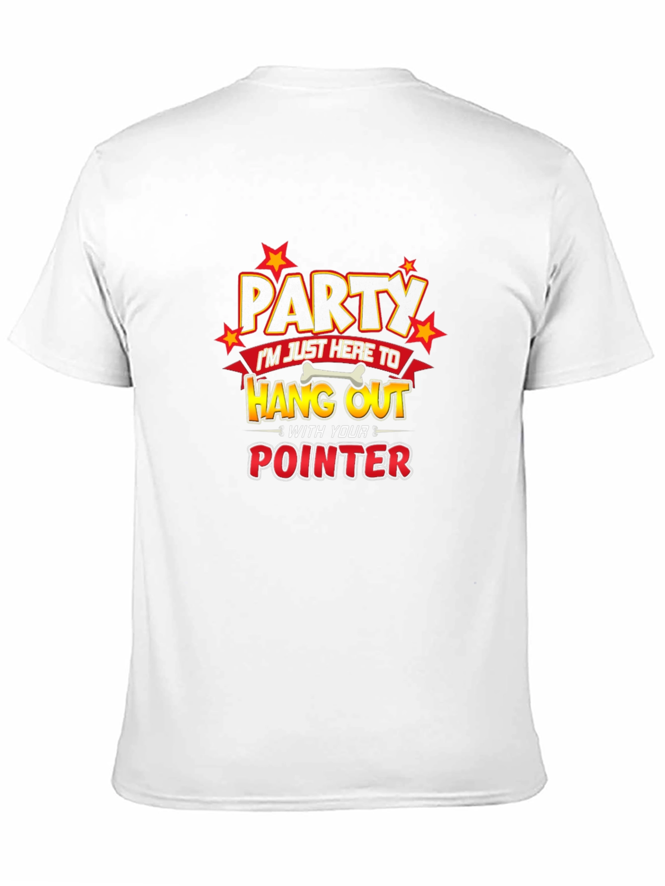 Party Pointer Dog Humor Graphic T-Shirt