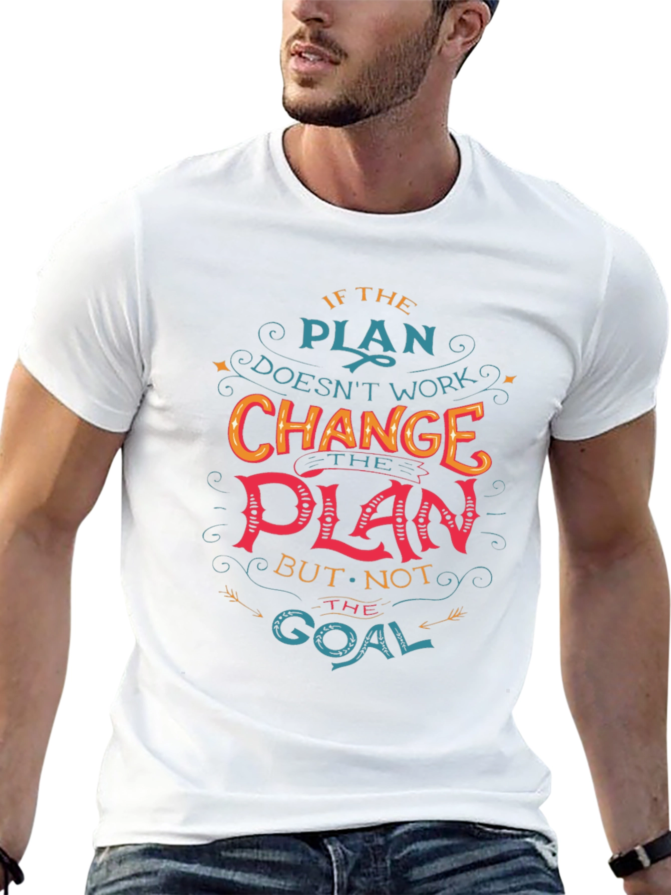 Motivational Graphic Tee - Change the Plan