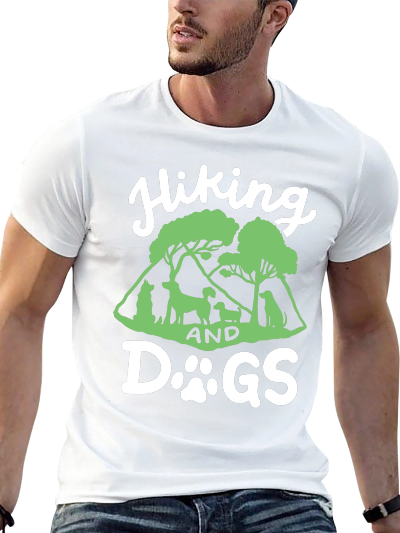 Hiking and Dogs Graphic T-Shirt