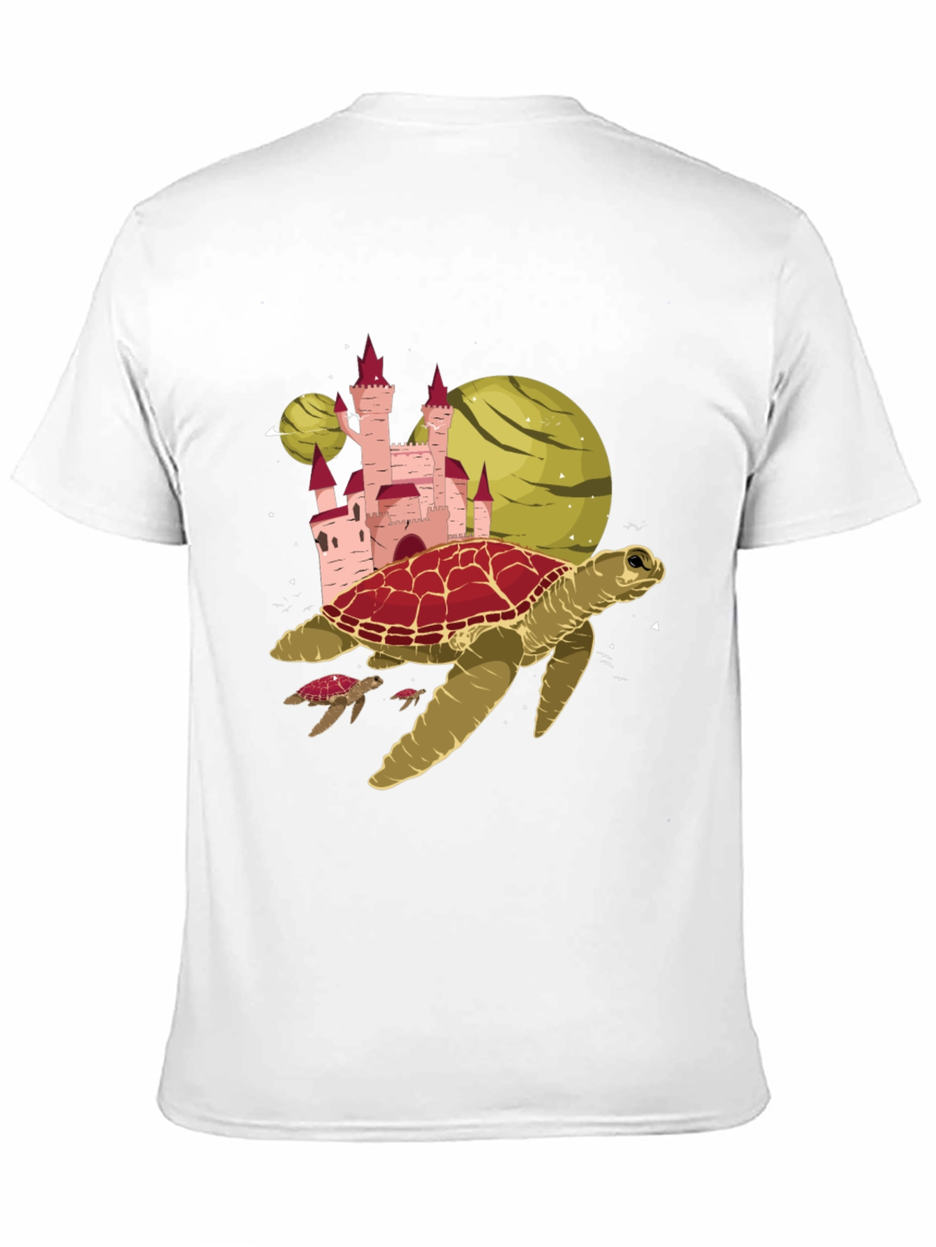 Turtle Castle Graphic T-Shirt - Fantasy Design