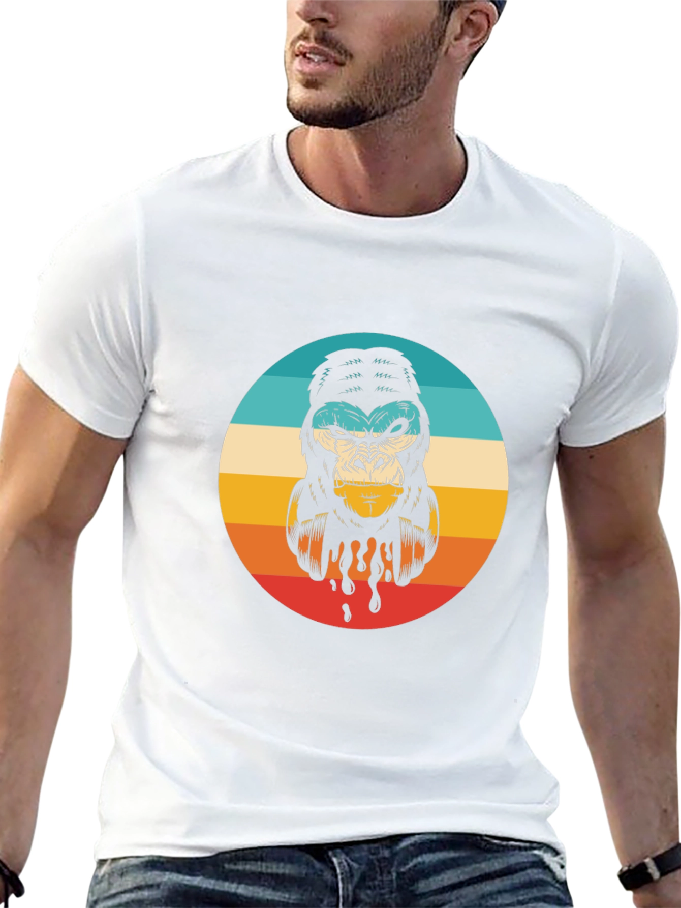 Retro Gorilla Graphic Tee - Cool Animal T-Shirt