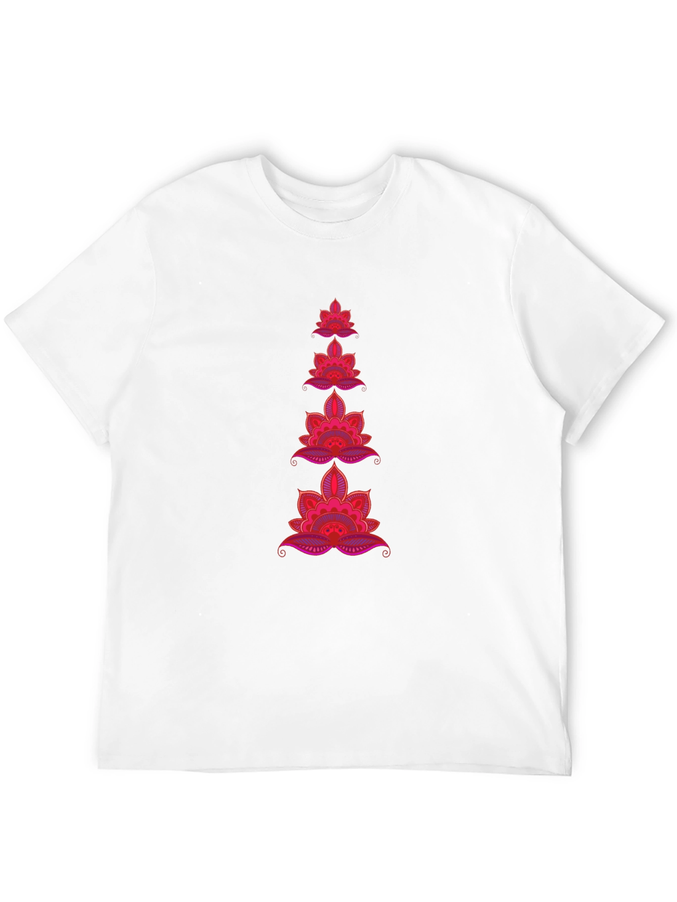 Lotus Flower Graphic Print Black T-Shirt