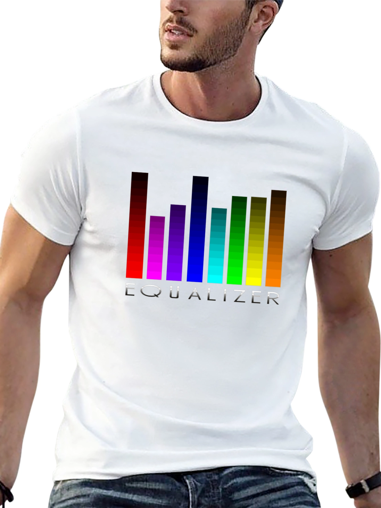 Equalizer Graphic Black T-Shirt - Music Lover Tee