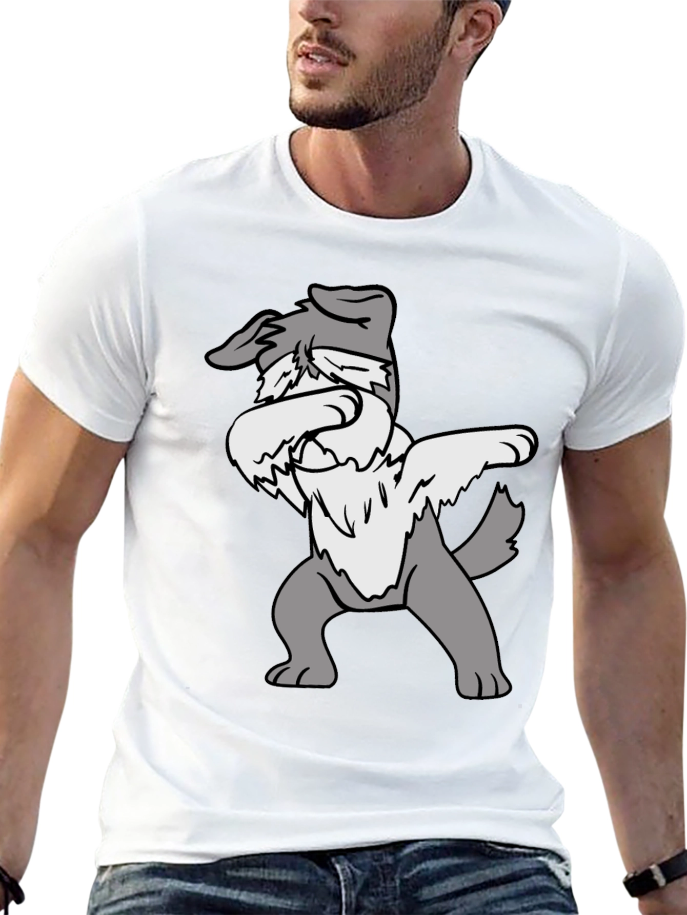 Dabbing Dog Graphic Tee - Funny Animal T-Shirt