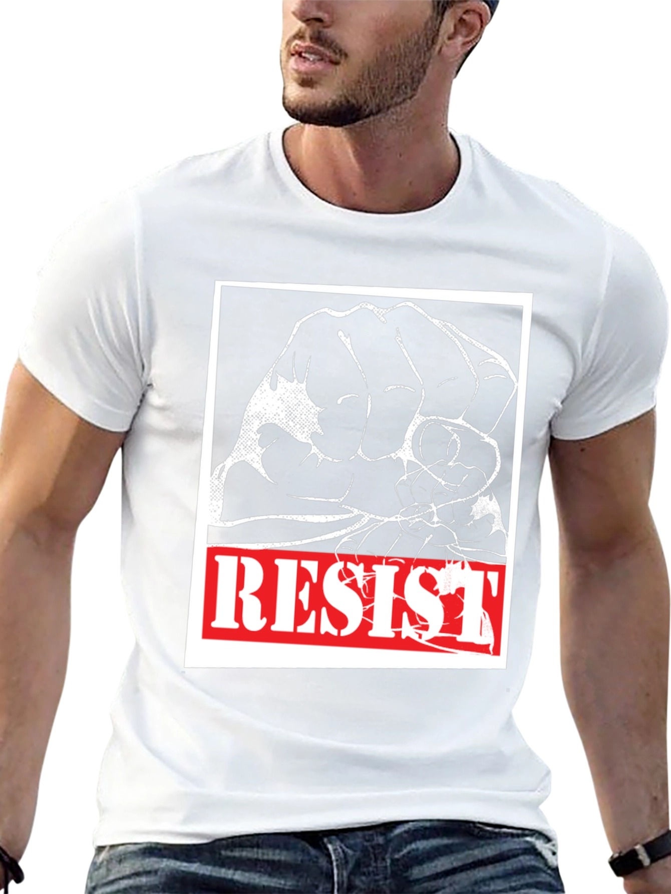 Resist Graphic Tee - Black Cotton Activism Shirt