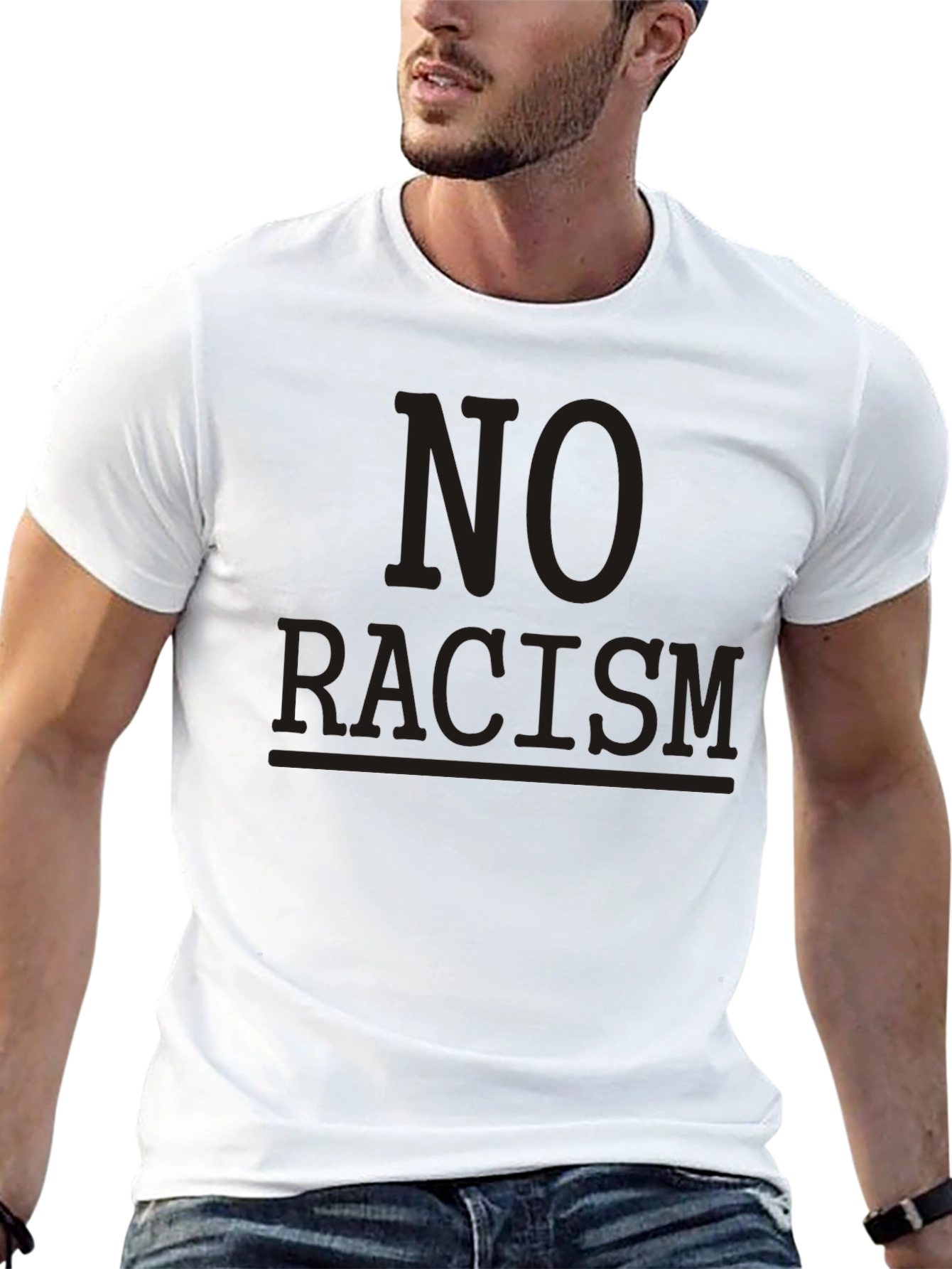 No Racism Graphic Tee - Soft Cotton Unisex T-Shirt