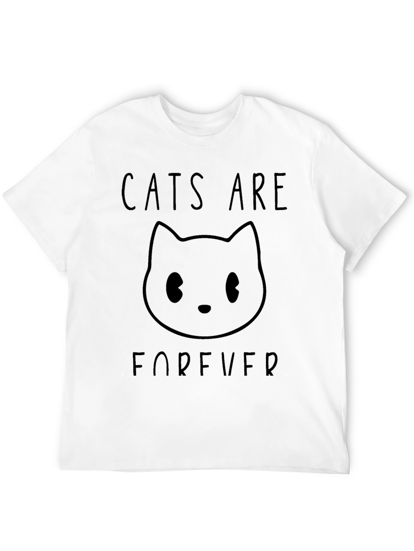 Cats Are Forever Black Graphic T-Shirt
