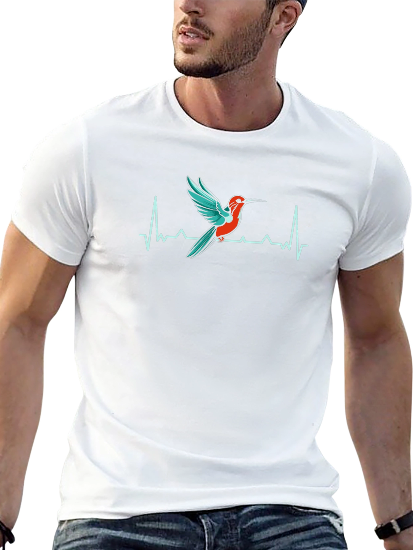 Hummingbird Heartbeat T-Shirt - Black