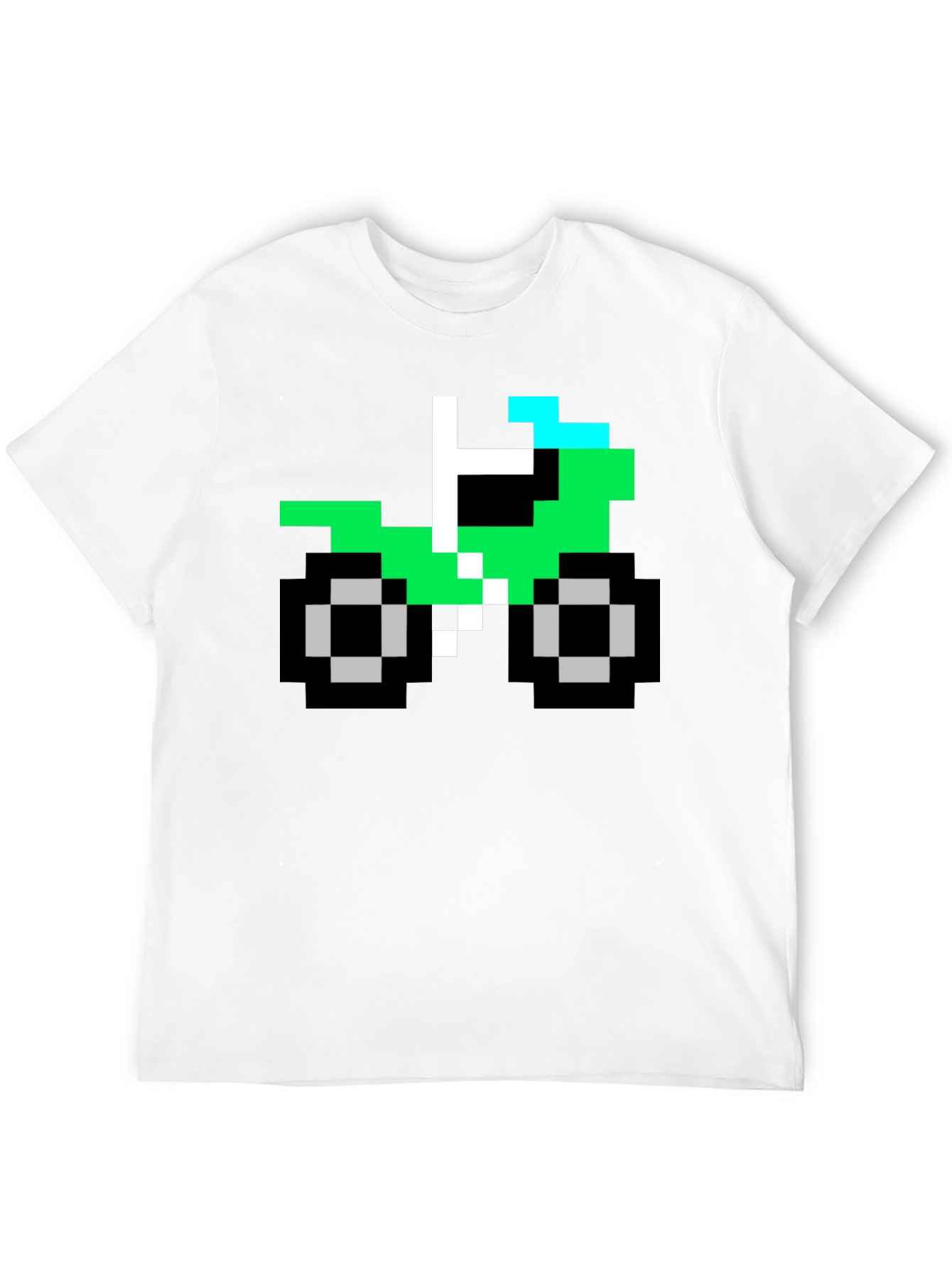 Pixel Dirt Bike Graphic Tee - Black