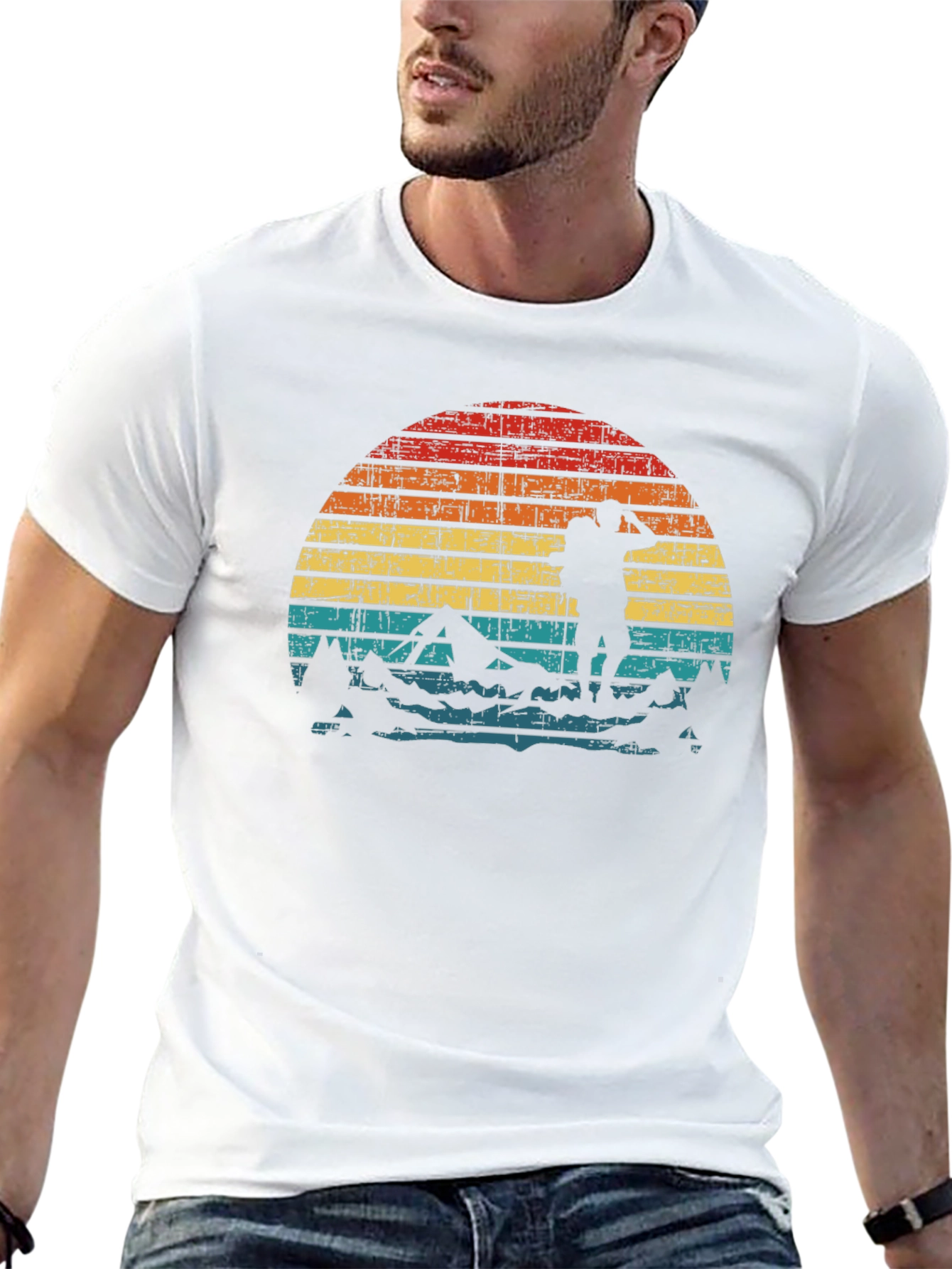 Retro Hiker Sunset Graphic Tee